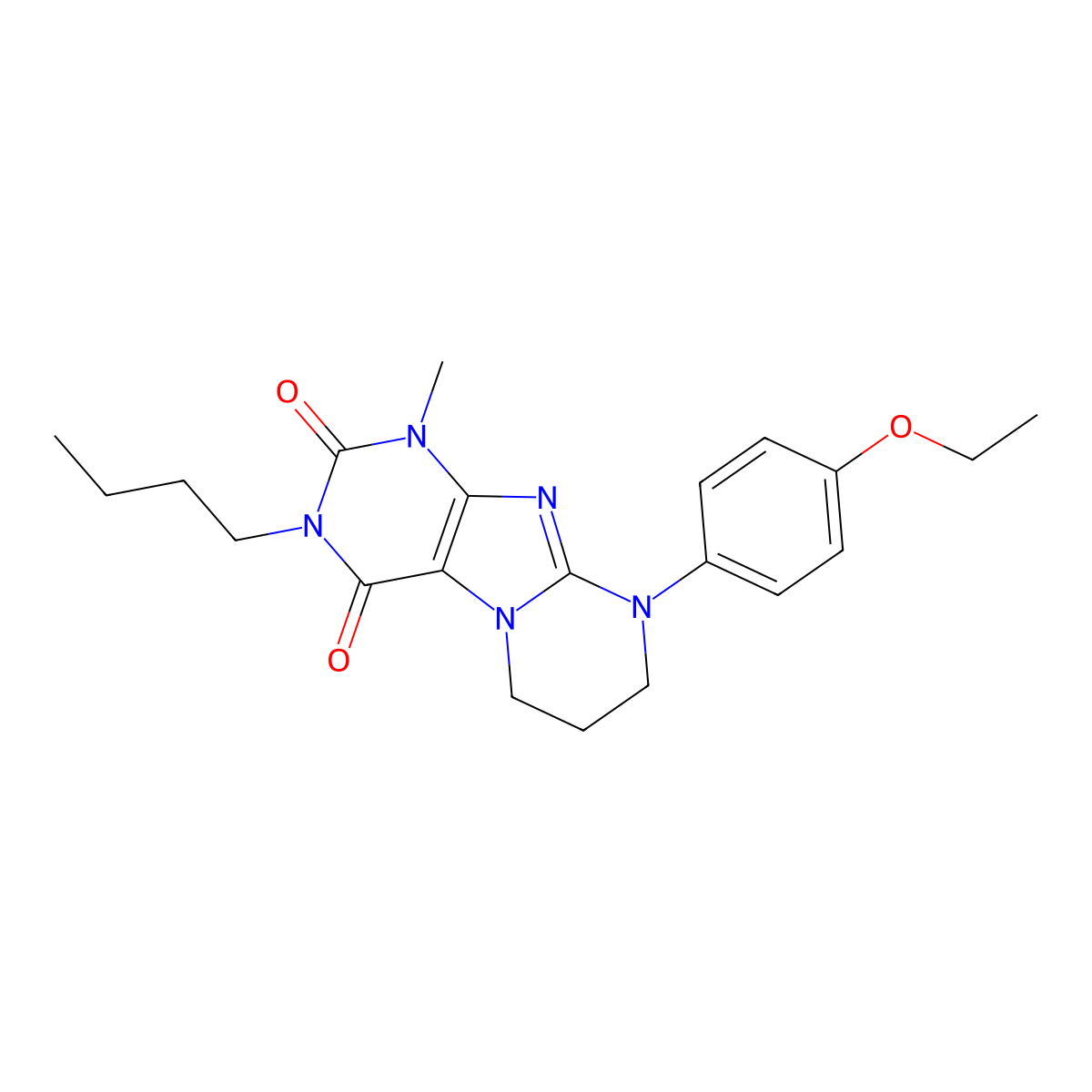 3-butyl-9-(4-ethoxyphenyl)-1-methyl-7,8-dihydro-6H-purino[7,8-a]pyrimidine-2,4-dione molecular structure, CAS 844448-72-2