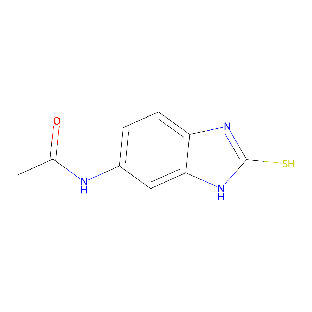N-(2-sulfanyl-1H-benzimidazol-5-yl)acetamide molecular structure, CAS 84445-90-9