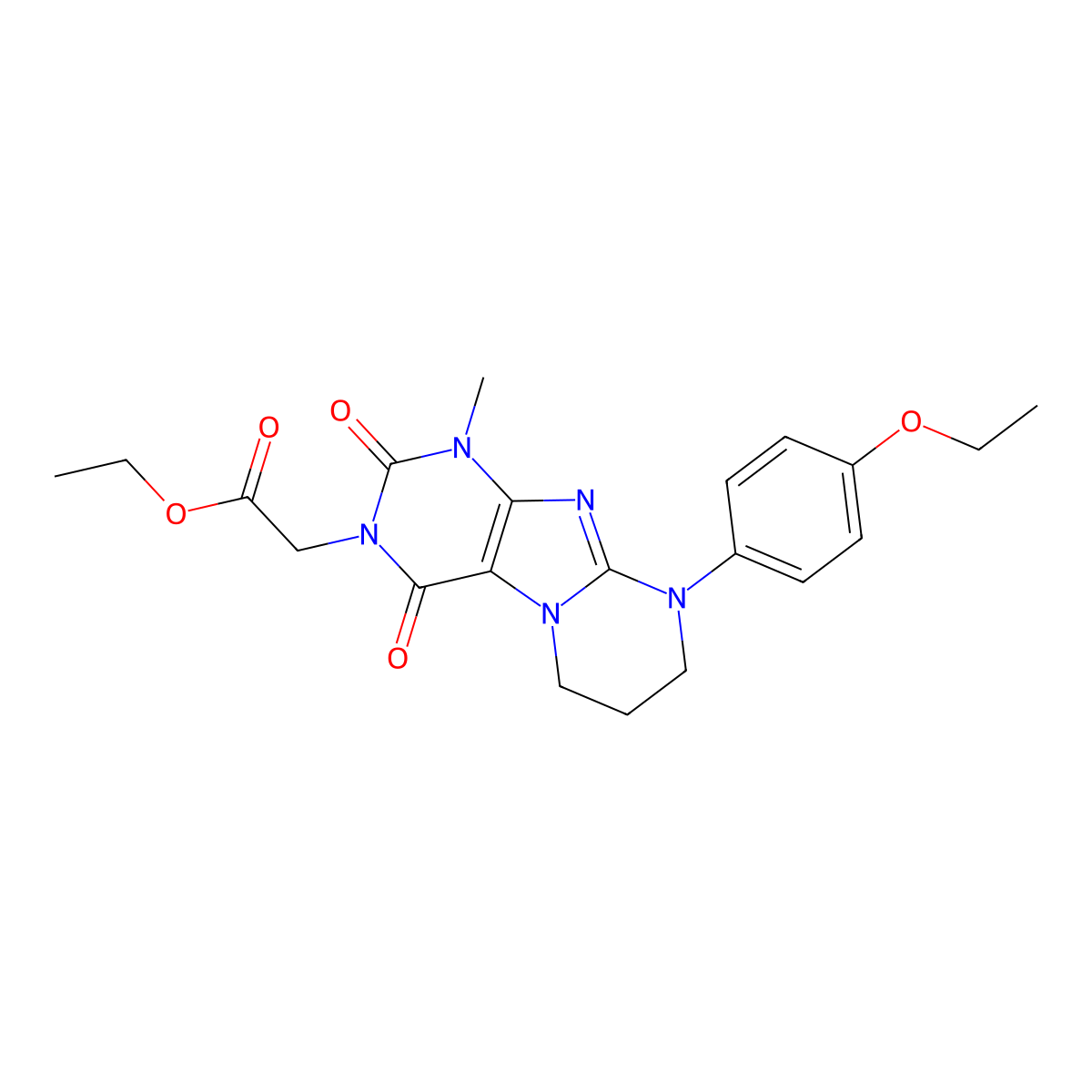 ethyl 2-[9-(4-ethoxyphenyl)-1-methyl-2,4-dioxo-7,8-dihydro-6H-purino[7,8-a]pyrimidin-3-yl]acetate molecular structure, CAS 844456-10-6