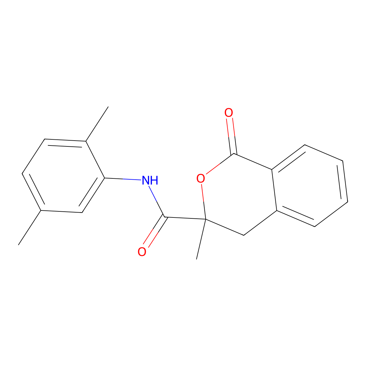N-(2,5-dimethylphenyl)-3-methyl-1-oxo-3,4-dihydro-1H-isochromene-3-carboxamide molecular structure, CAS 844456-20-8
