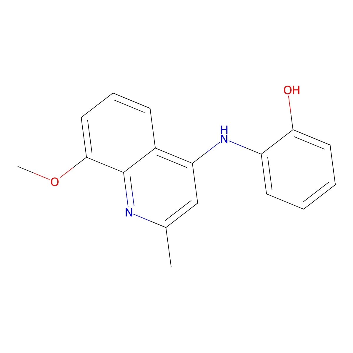 2-[(8-Methoxy-2-methylquinolin-4-yl)amino]phenol molecular structure, CAS 844457-65-4
