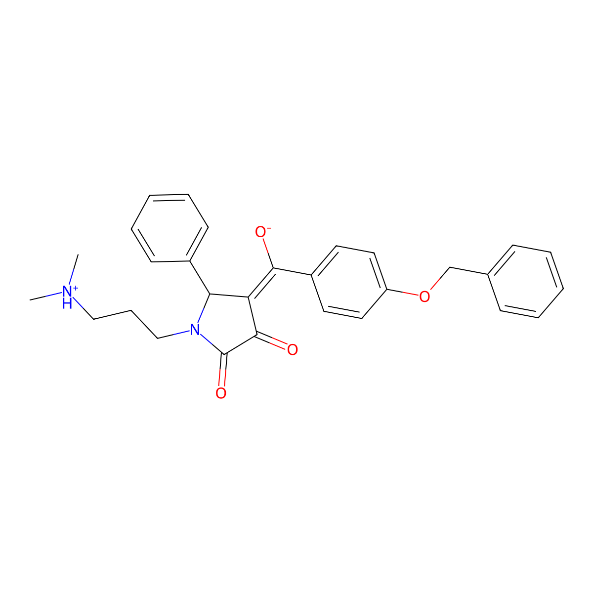 4-[4-(benzyloxy)benzoyl]-1-[3-(dimethylamino)propyl]-3-hydroxy-5-phenyl-2,5-dihydro-1H-pyrrol-2-one molecular structure, CAS 844459-87-6