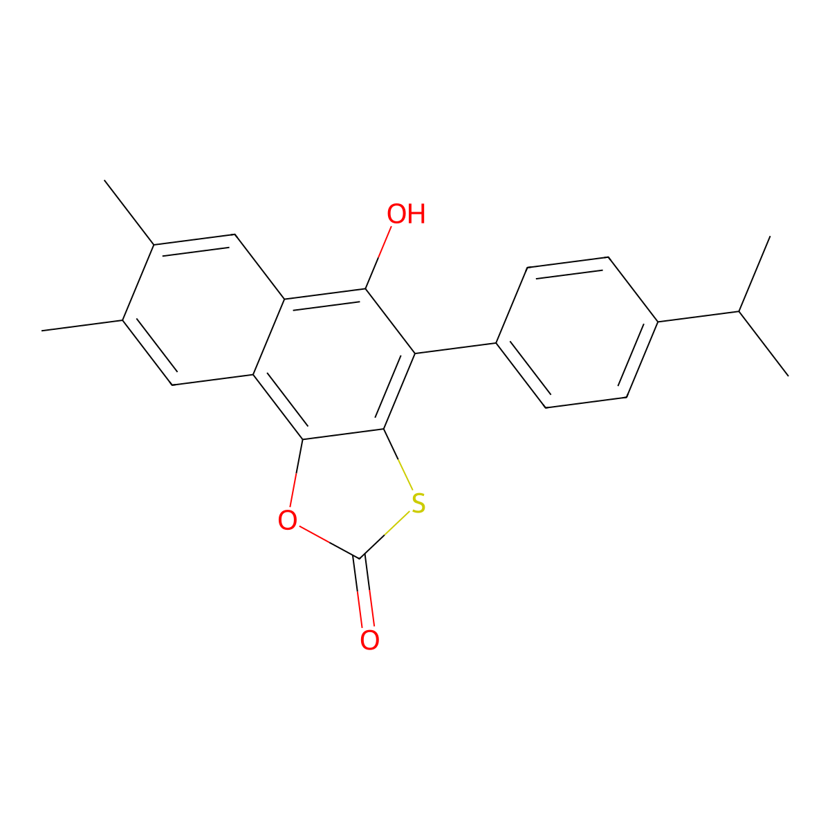 5-Hydroxy-7,8-dimethyl-4-[4-(propan-2-yl)phenyl]naphtho[2,1-d][1,3]oxathiol-2-one molecular structure, CAS 844465-09-4