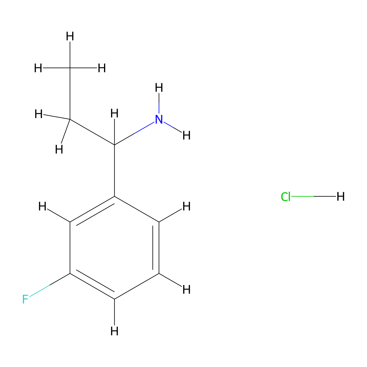 1-(3-Fluorophenyl)propan-1-amine hydrochloride molecular structure, CAS 844470-86-6