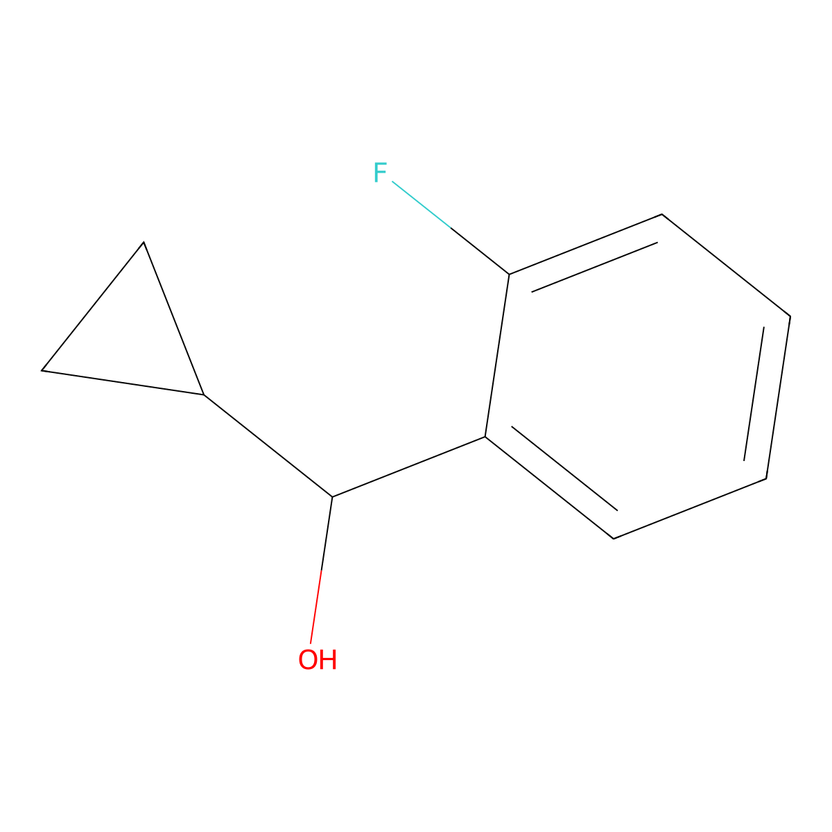 Cyclopropyl(2-fluorophenyl)methanol molecular structure, CAS 844470-89-9