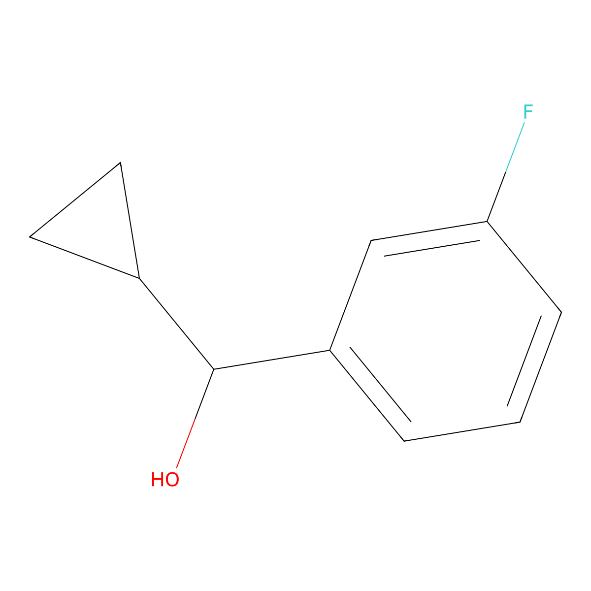 alpha-Cyclopropyl-3-fluorobenzenemethanol molecular structure, CAS 844470-90-2