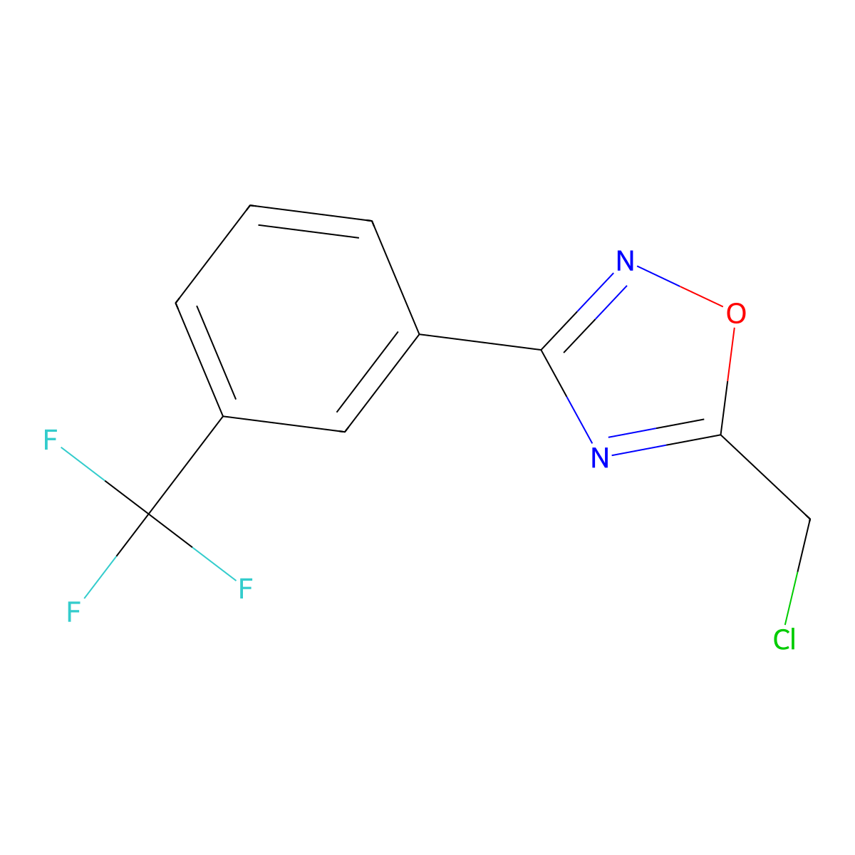 5-(Chloromethyl)-3-[3-(trifluoromethyl)phenyl]-1,2,4-oxadiazole molecular structure, CAS 844498-80-2
