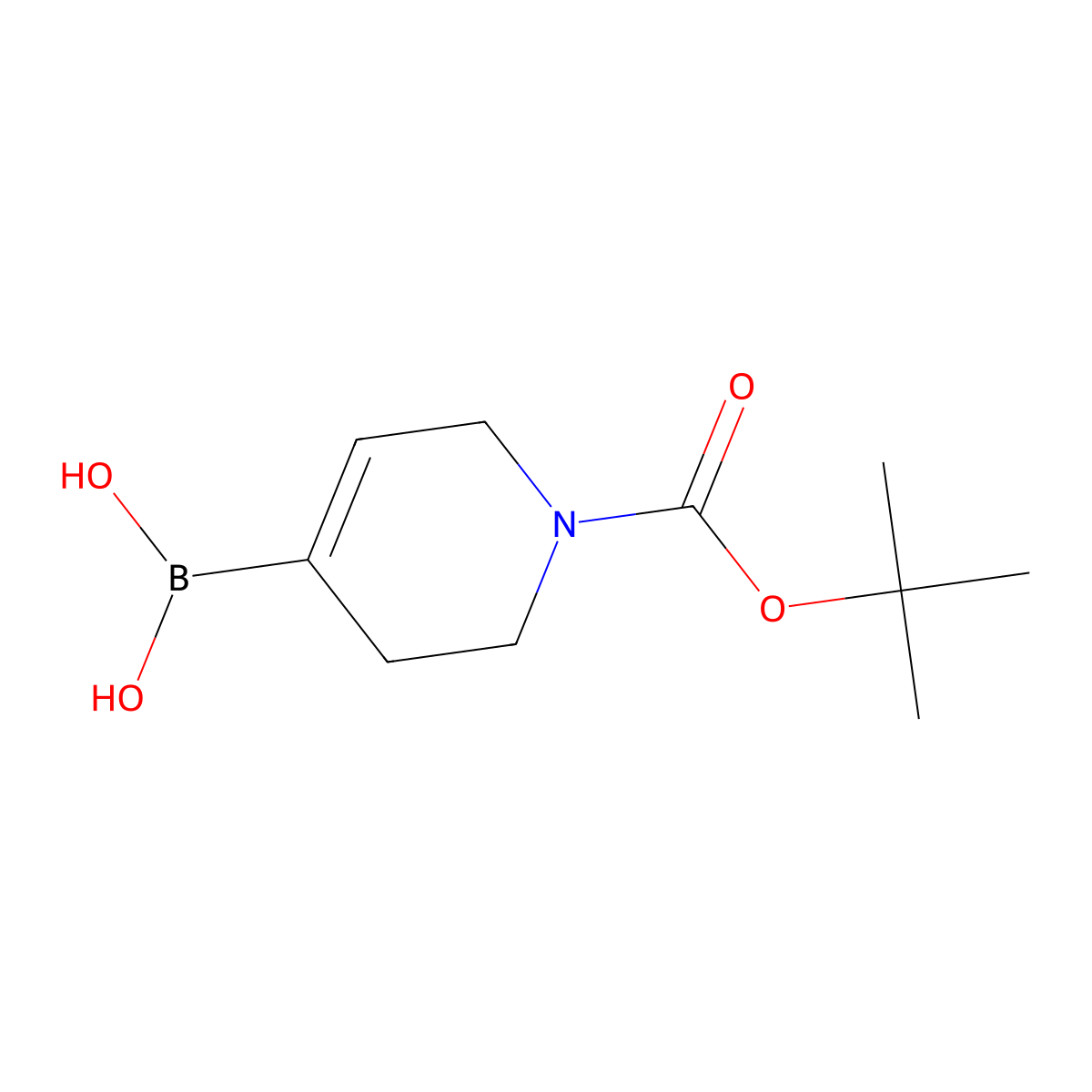 (1-(tert-Butoxycarbonyl)-1,2,3,6-tetrahydropyridin-4-yl)boronic acid molecular structure, CAS 844501-00-4