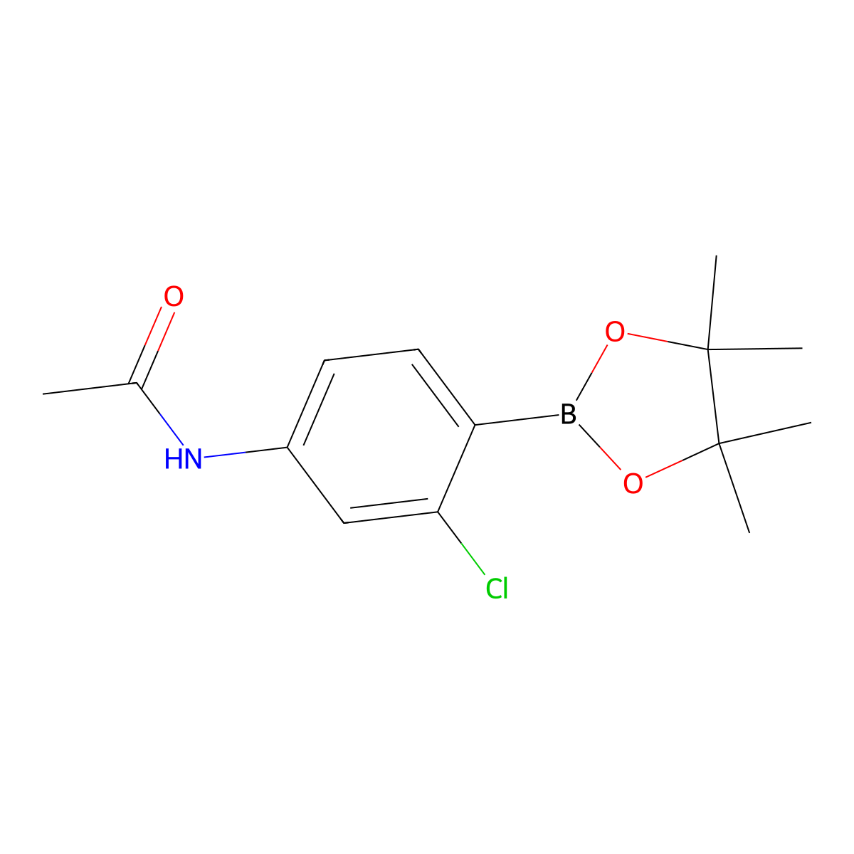 N-[3-chloro-4-(4,4,5,5-tetramethyl-1,3,2-dioxaborolan-2-yl)phenyl]acetamide molecular structure, CAS 844501-78-6