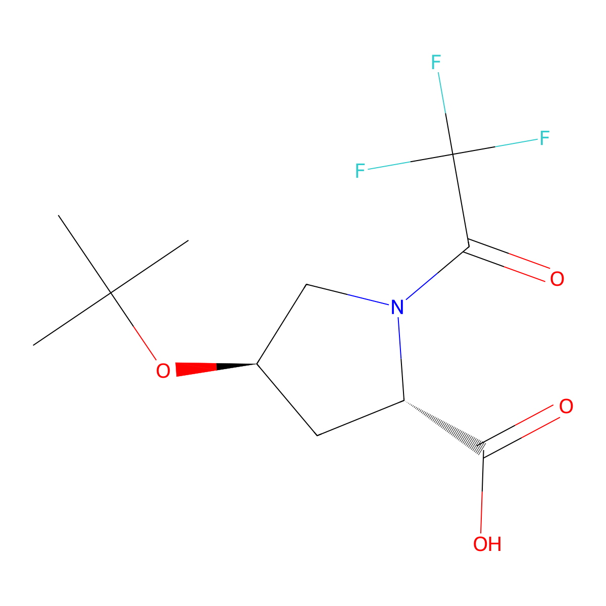 (2S,4R)-4-(tert-butoxy)-1-(2,2,2-trifluoroacetyl)pyrrolidine-2-carboxylic acid molecular structure, CAS 844504-90-1