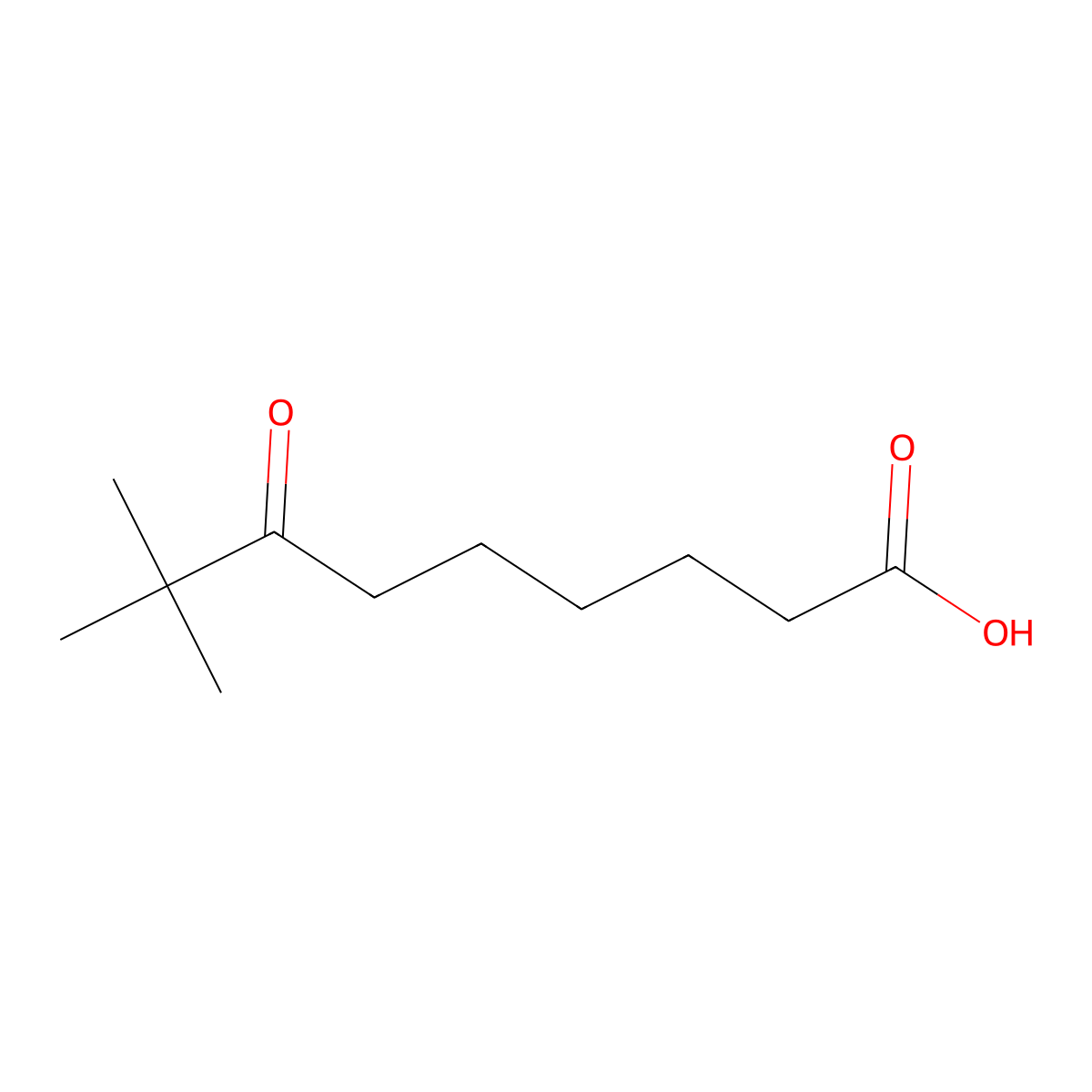 8,8-Dimethyl-7-oxononanoic acid molecular structure, CAS 84451-93-4