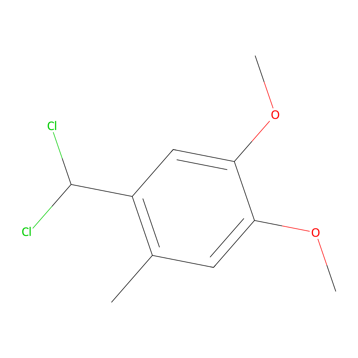 1-(Dichloromethyl)-4,5-dimethoxy-2-methylbenzene molecular structure, CAS 84452-08-4