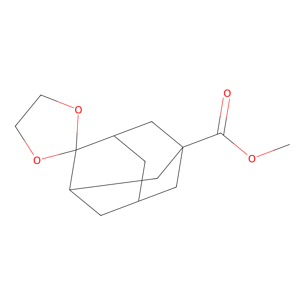 1-methoxycarbonyl-adamantan-4-one Ethylene Ketal molecular structure, CAS 84454-62-6