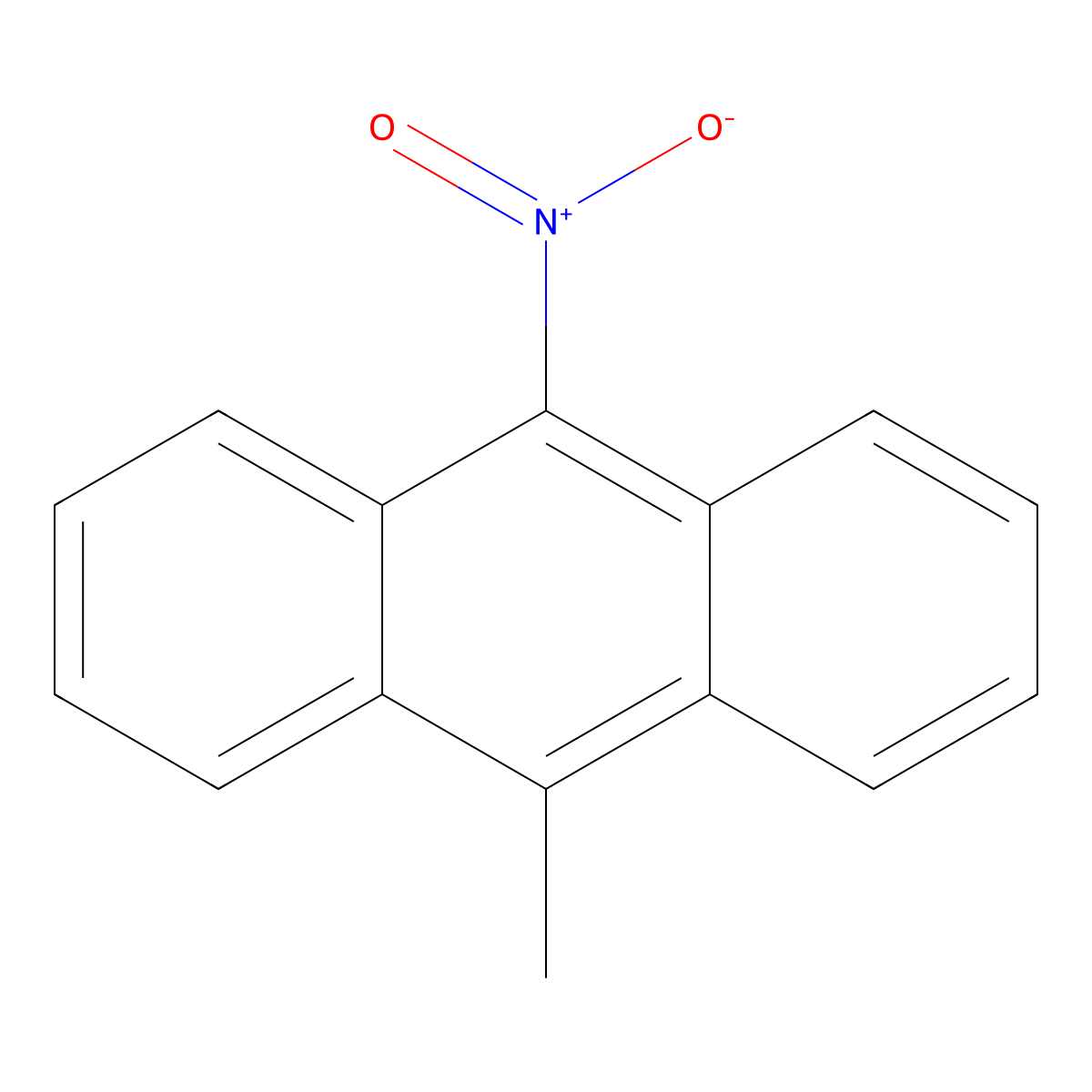 9-Methyl-10-nitroanthracene molecular structure, CAS 84457-22-7