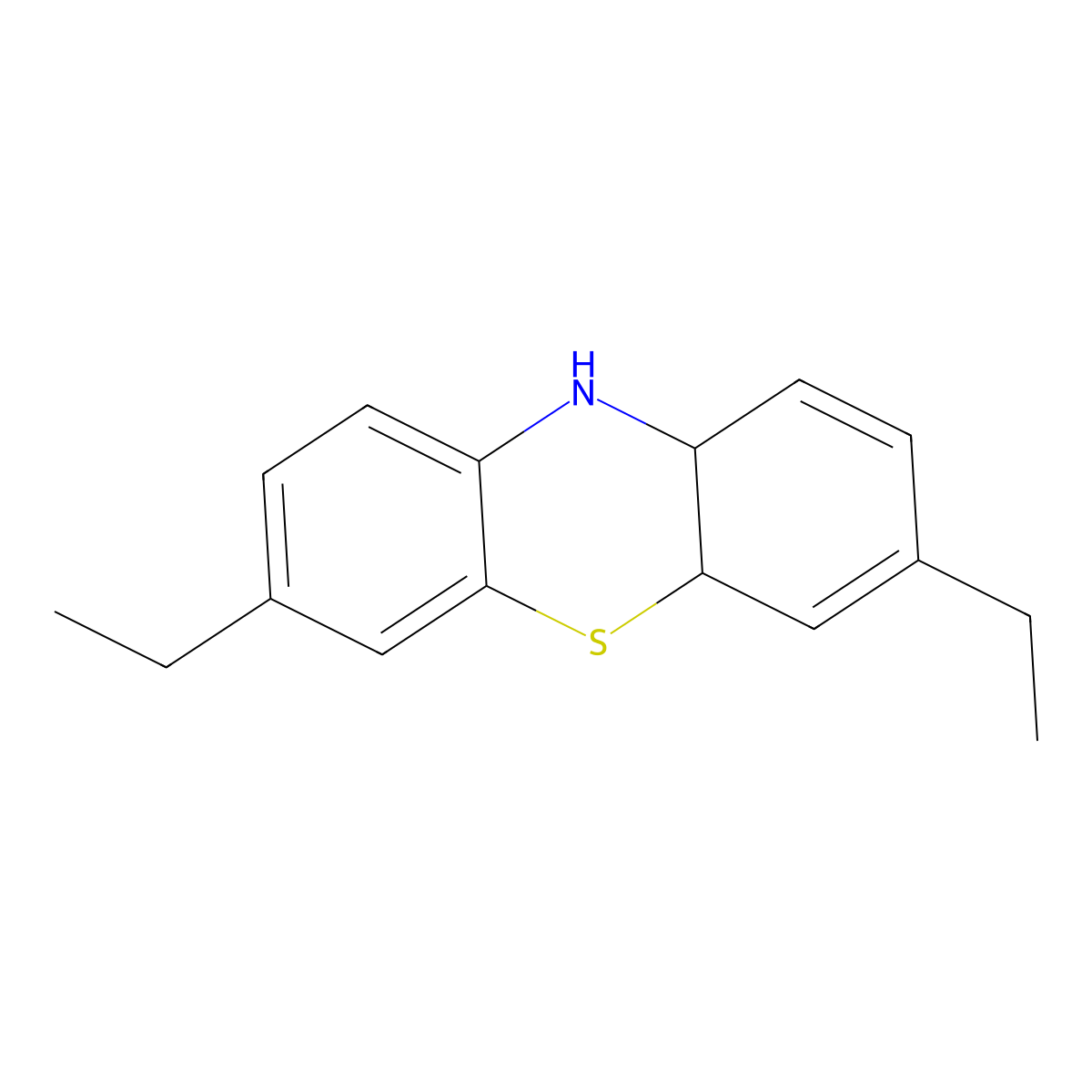 3,7-Diethyl-10,10a-dihydro-4aH-phenothiazine molecular structure, CAS 84460-69-5