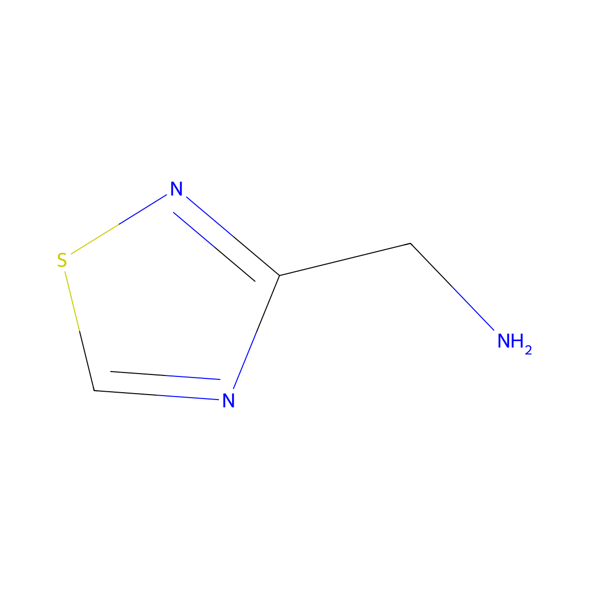1-(1,2,4-Thiadiazol-3-yl)methanamine molecular structure, CAS 844635-38-7