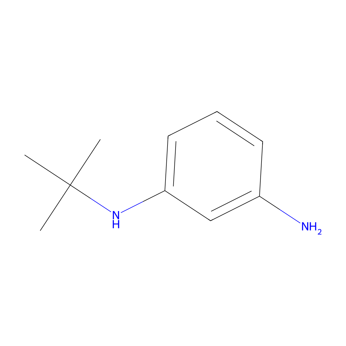 N-(3-aminophenyl)-N-(tert-butyl)amine molecular structure, CAS 844643-58-9