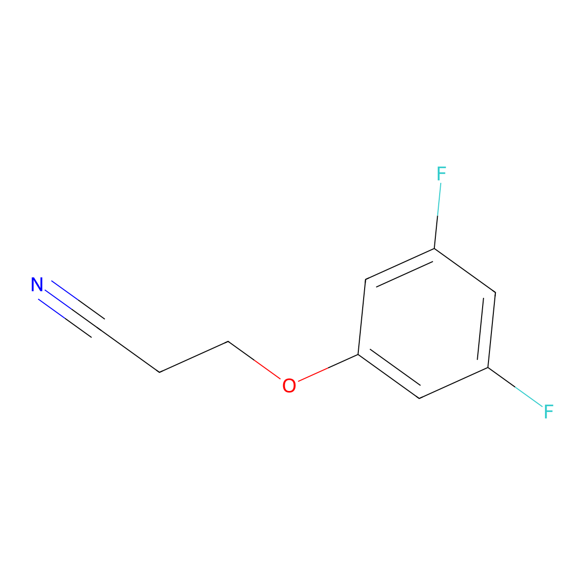 3-(3,5-Difluorophenoxy)propanenitrile molecular structure, CAS 844648-16-4