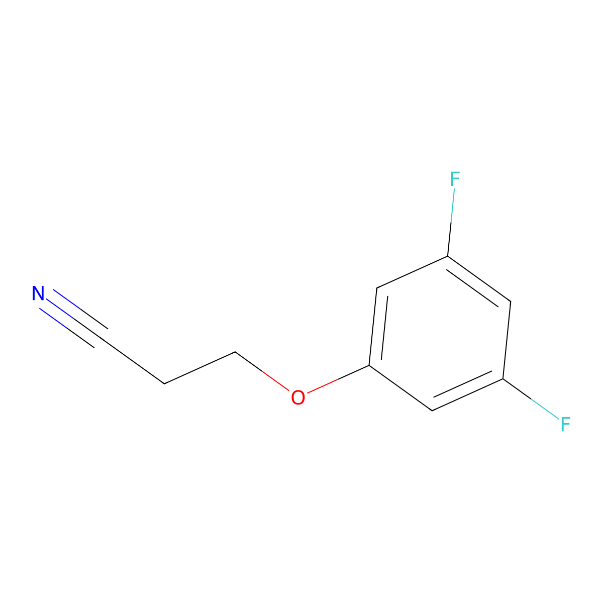 3-(3,5-Difluorophenoxy)propanenitrile molecular structure, CAS 844648-16-4