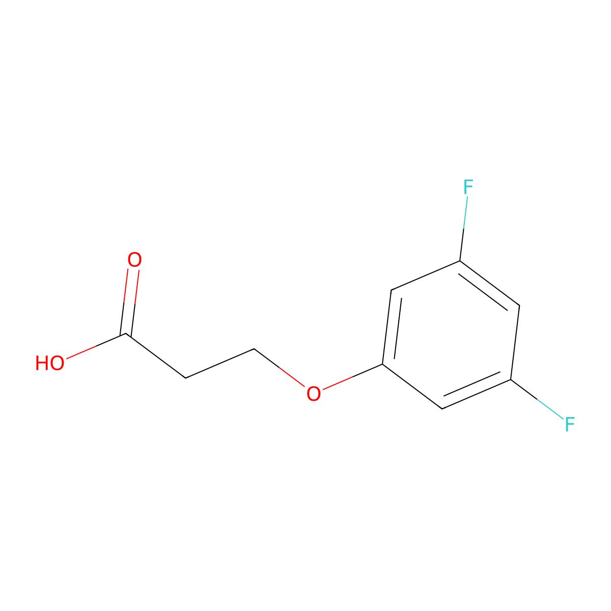 3-(3,5-Difluorophenoxy)propanoic acid molecular structure, CAS 844648-19-7