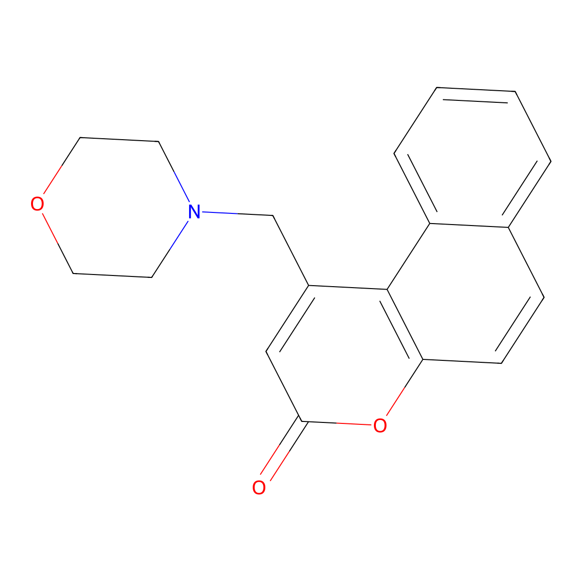 1-(Morpholin-4-ylmethyl)benzo[f]chromen-3-one molecular structure, CAS 844648-48-2