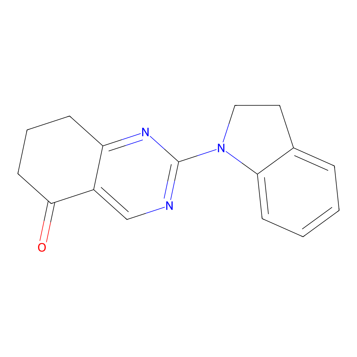2-(2,3-dihydro-1H-indol-1-yl)-7,8-dihydroquinazolin-5(6H)-one molecular structure, CAS 844653-11-8