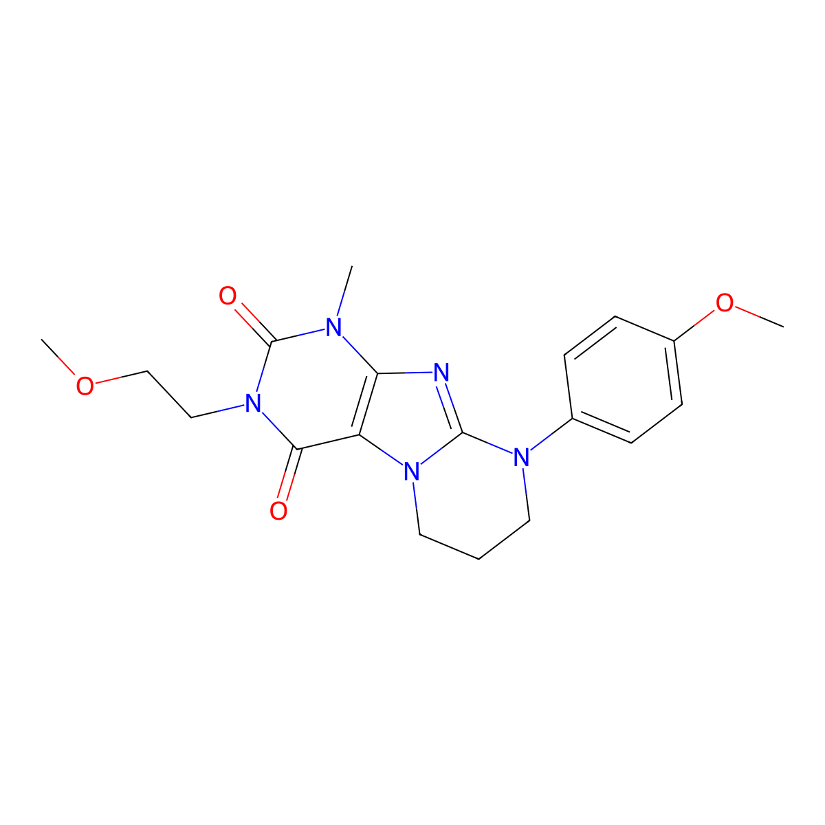 3-(2-methoxyethyl)-9-(4-methoxyphenyl)-1-methyl-7,8-dihydro-6H-purino[7,8-a]pyrimidine-2,4-dione molecular structure, CAS 844659-19-4