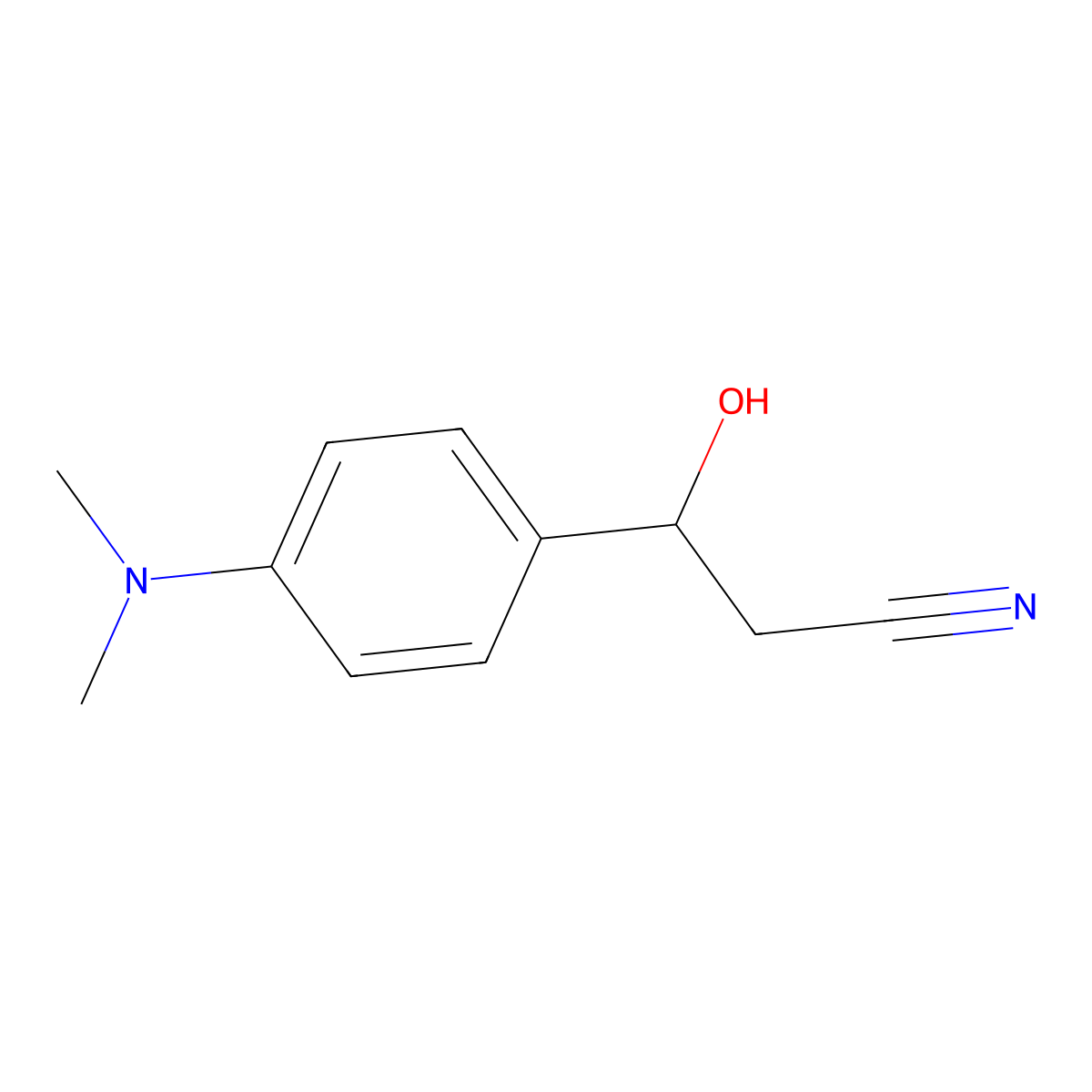 3-(4-(Dimethylamino)phenyl)-3-hydroxypropanenitrile molecular structure, CAS 84466-41-1