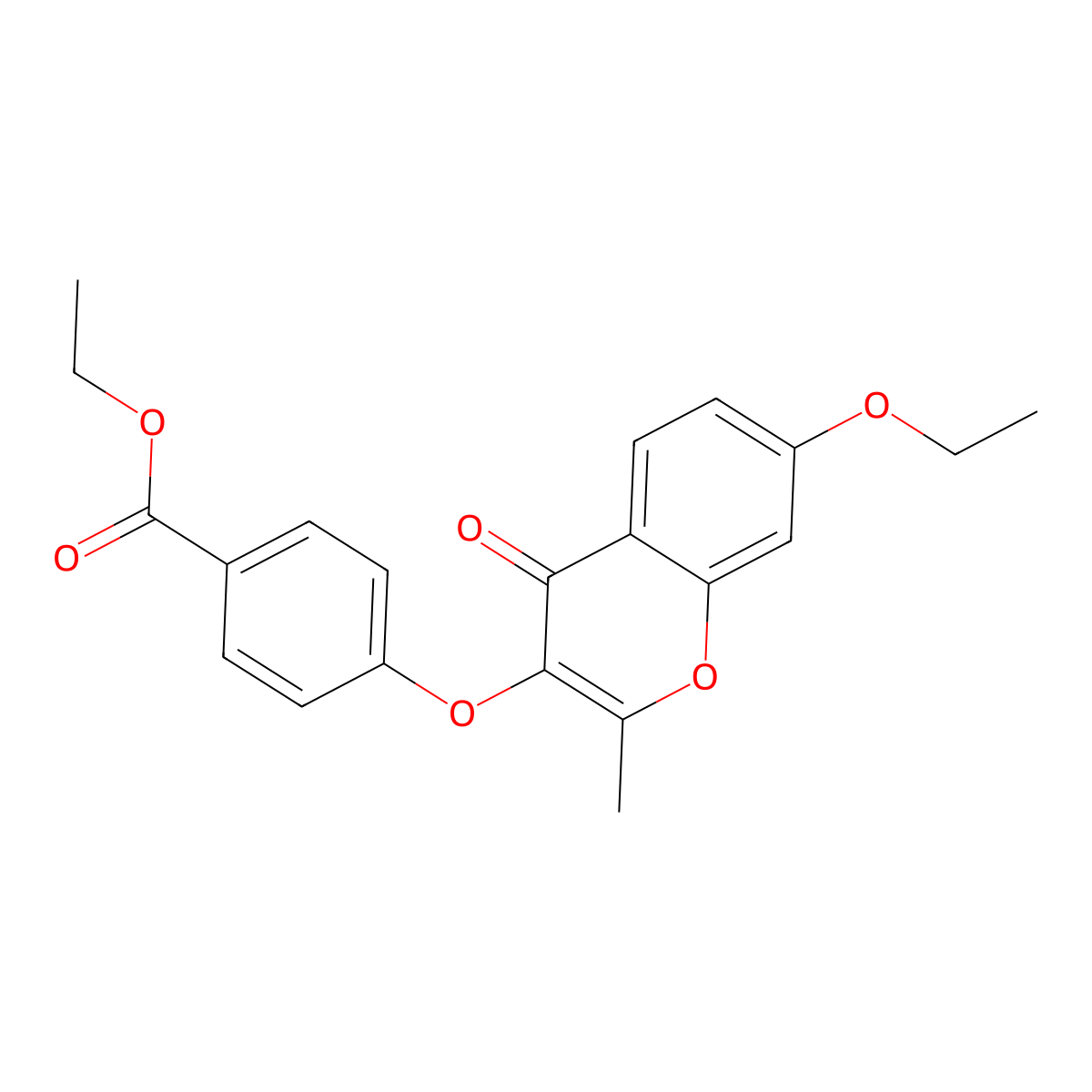 ethyl 4-[(7-ethoxy-2-methyl-4-oxo-4H-chromen-3-yl)oxy]benzoate molecular structure, CAS 844661-08-1