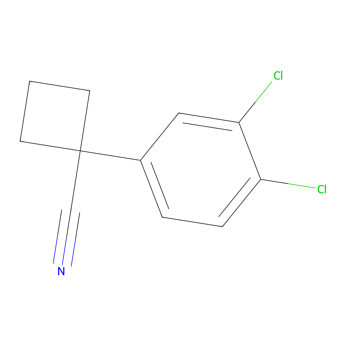 1-(3,4-Dichlorophenyl)-1-cyclobutane-carbonitrile molecular structure, CAS 84467-19-6
