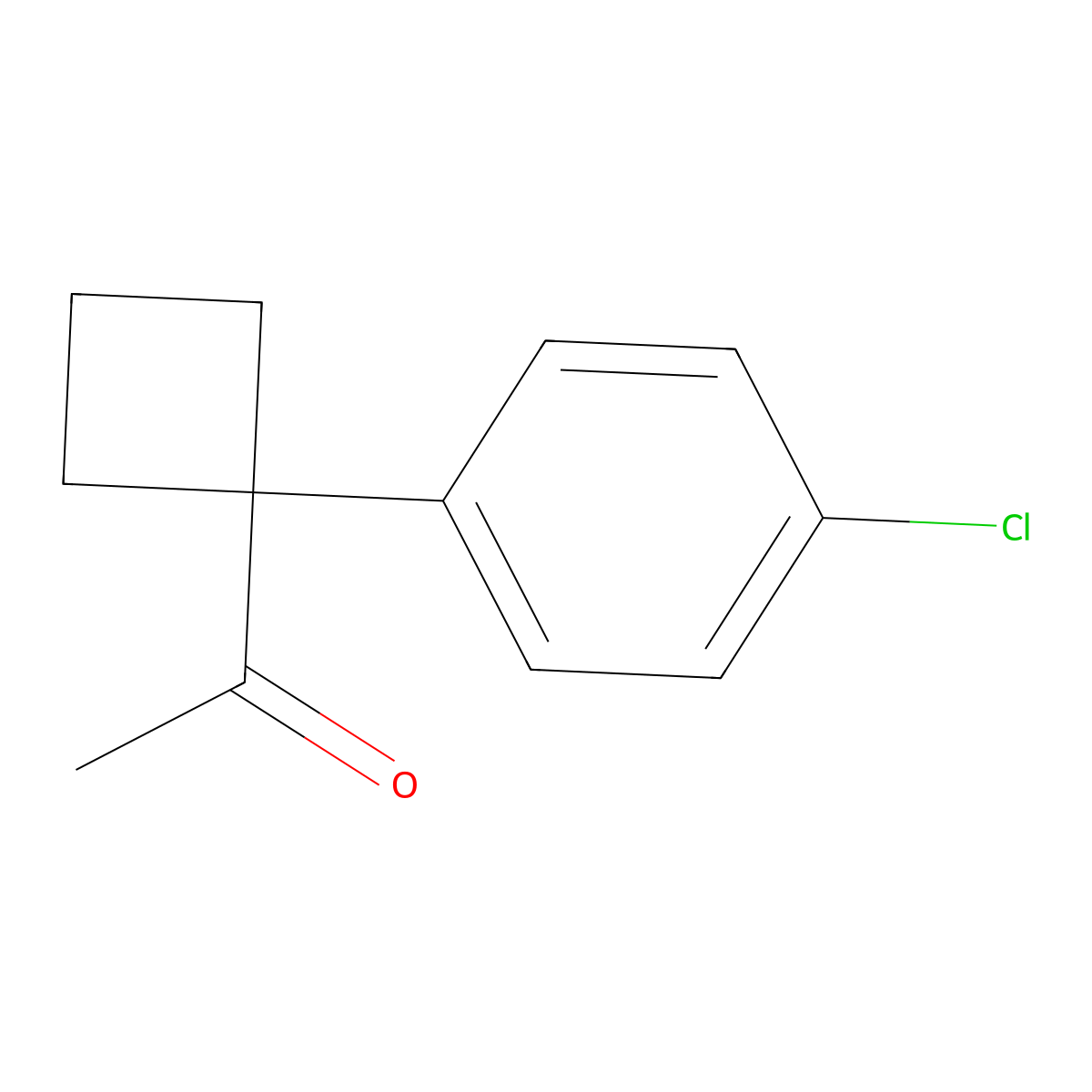 1-[1-(4-Chlorophenyl)cyclobutyl]ethanone molecular structure, CAS 84467-20-9