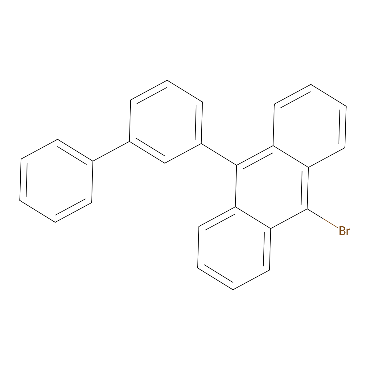 9-Bromo-10-(3-phenylphenyl)anthracene molecular structure, CAS 844679-02-3