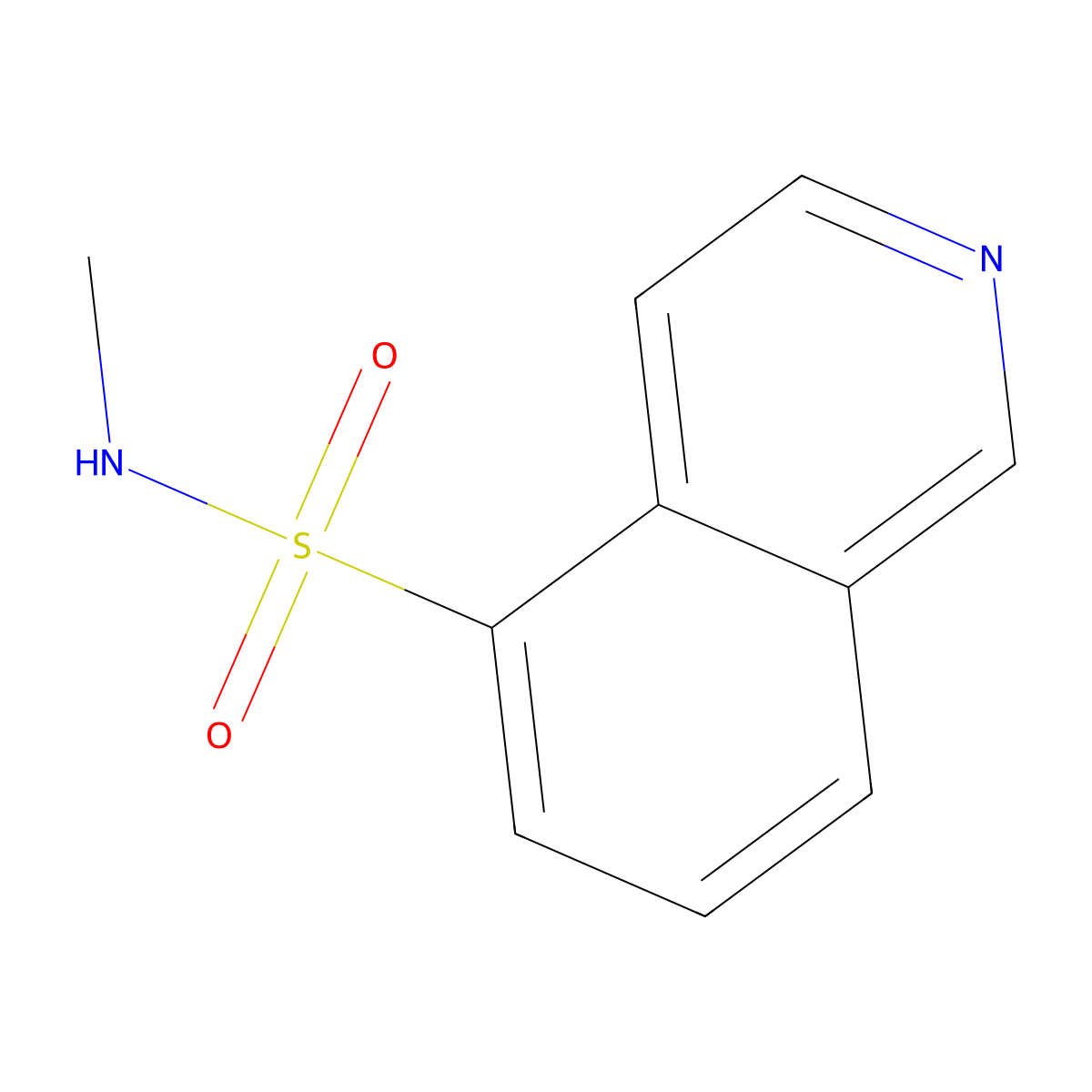 N-methylisoquinoline-5-sulfonamide molecular structure, CAS 84468-20-2