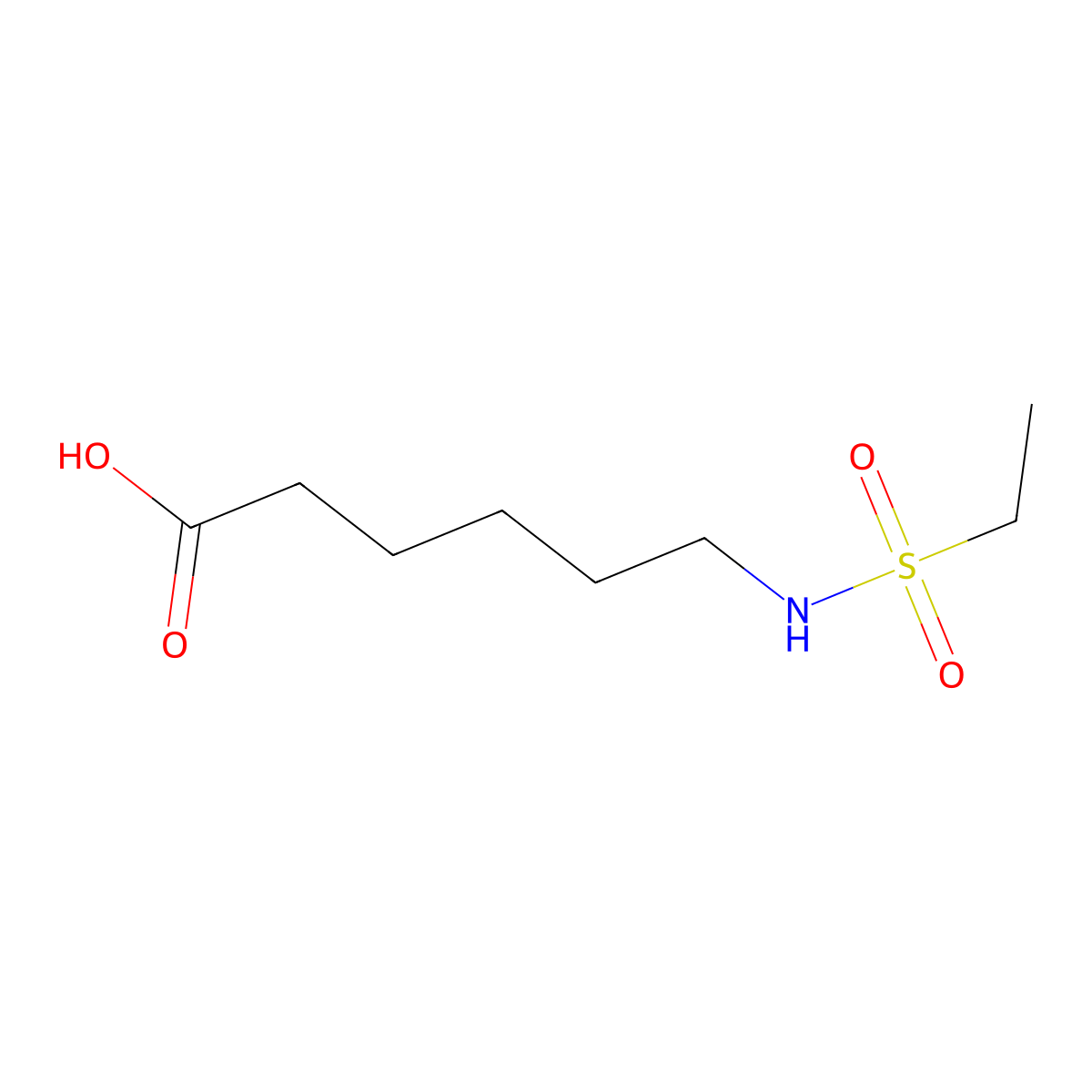 6-(Ethylsulfonylamino)hexanoic acid molecular structure, CAS 844681-28-3