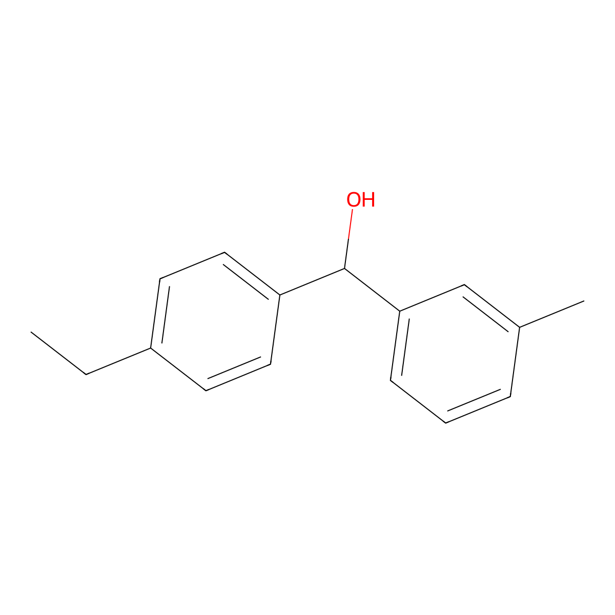 (4-Ethylphenyl)(m-tolyl)methanol molecular structure, CAS 844683-29-0
