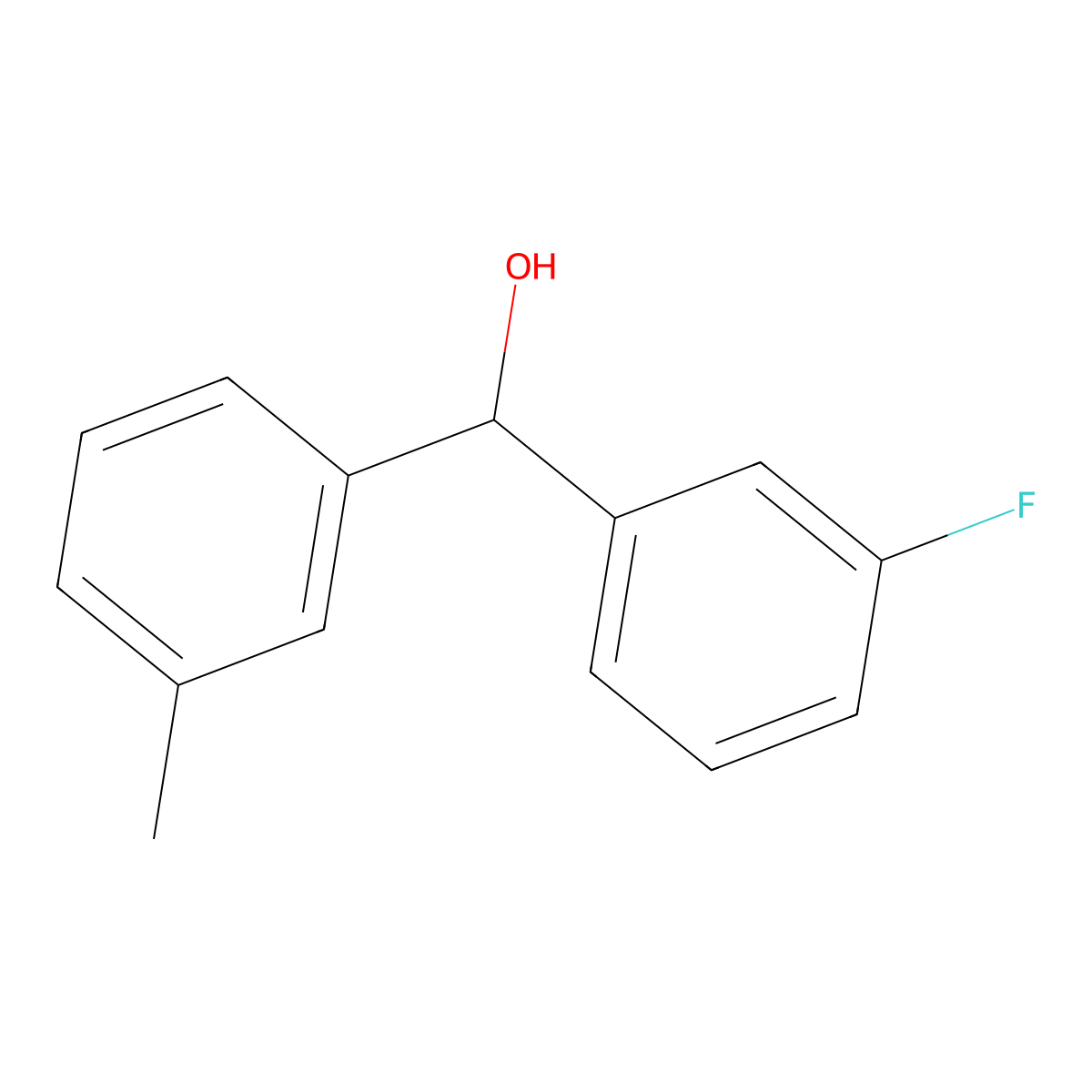 3-Fluoro-3'-methylbenzhydrol molecular structure, CAS 844683-31-4