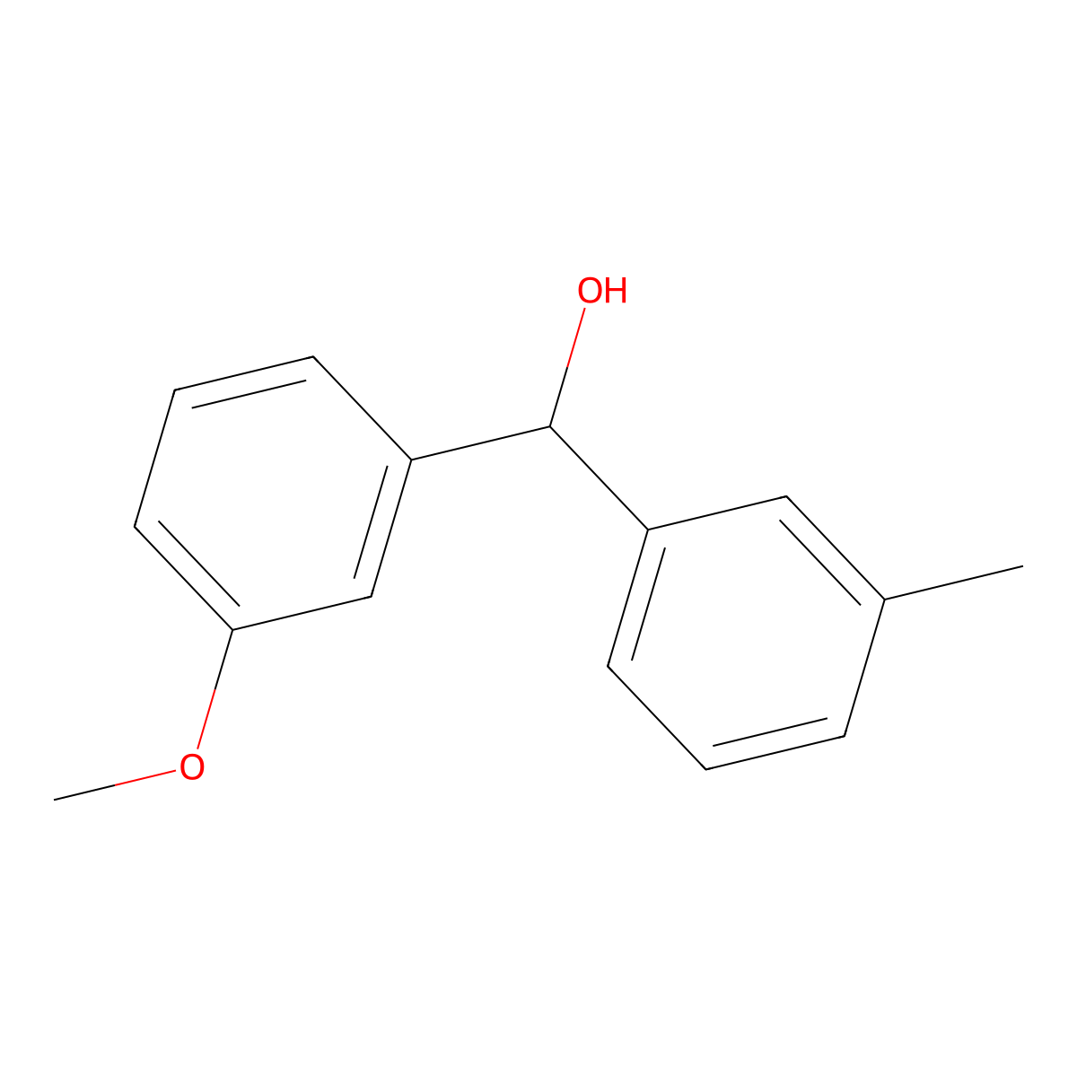 (3-Methoxyphenyl)(m-tolyl)methanol molecular structure, CAS 844683-32-5