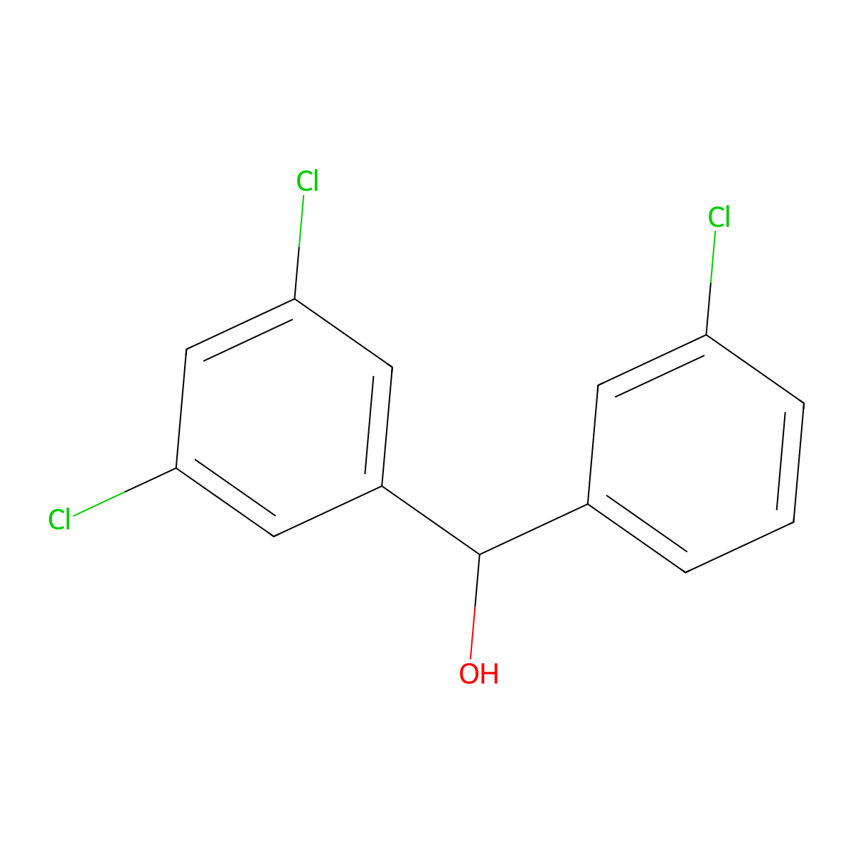 3,3',5-Trichlorobenzhydrol molecular structure, CAS 844683-49-4