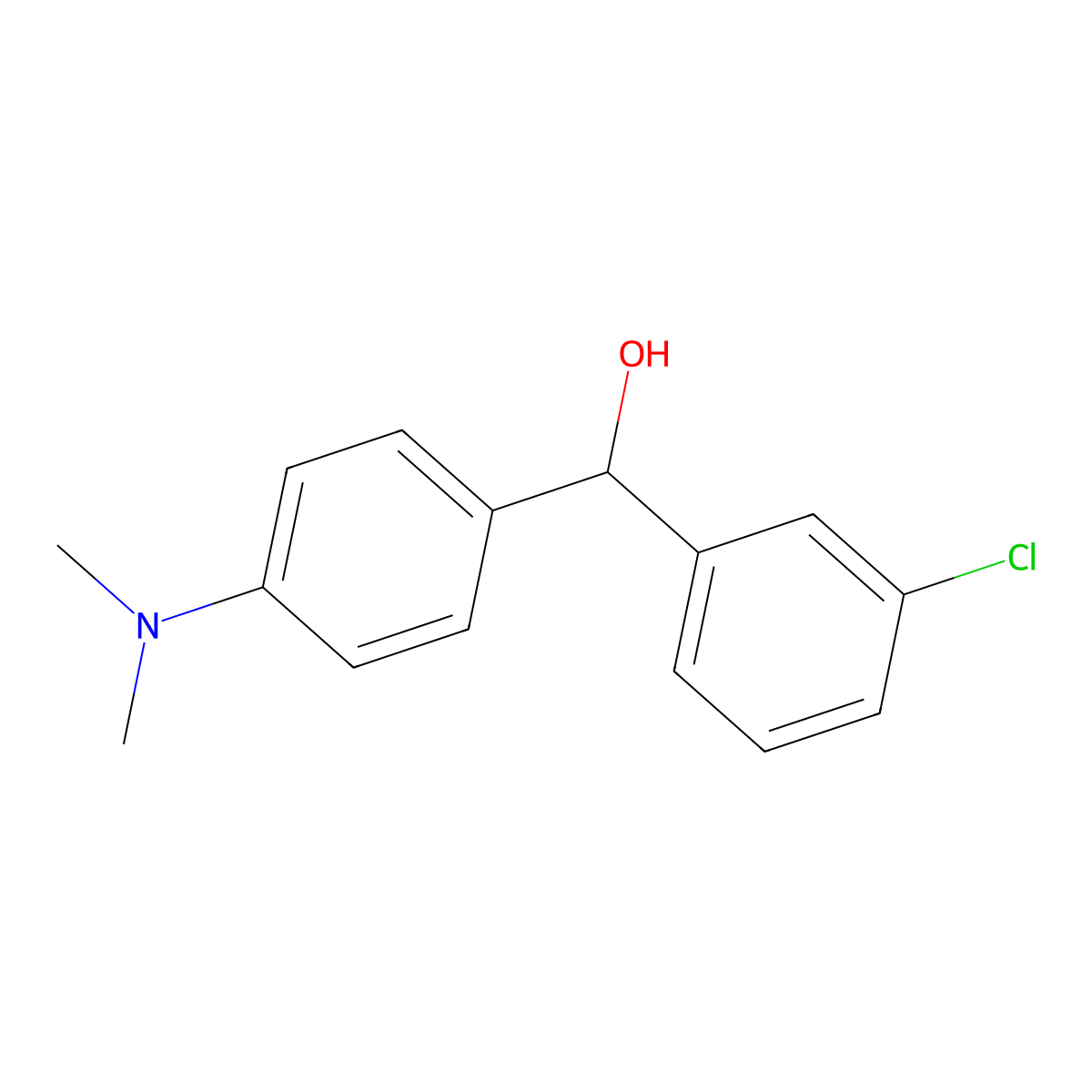 3-Chloro-4'-(dimethylamino)benzhydrol molecular structure, CAS 844683-53-0