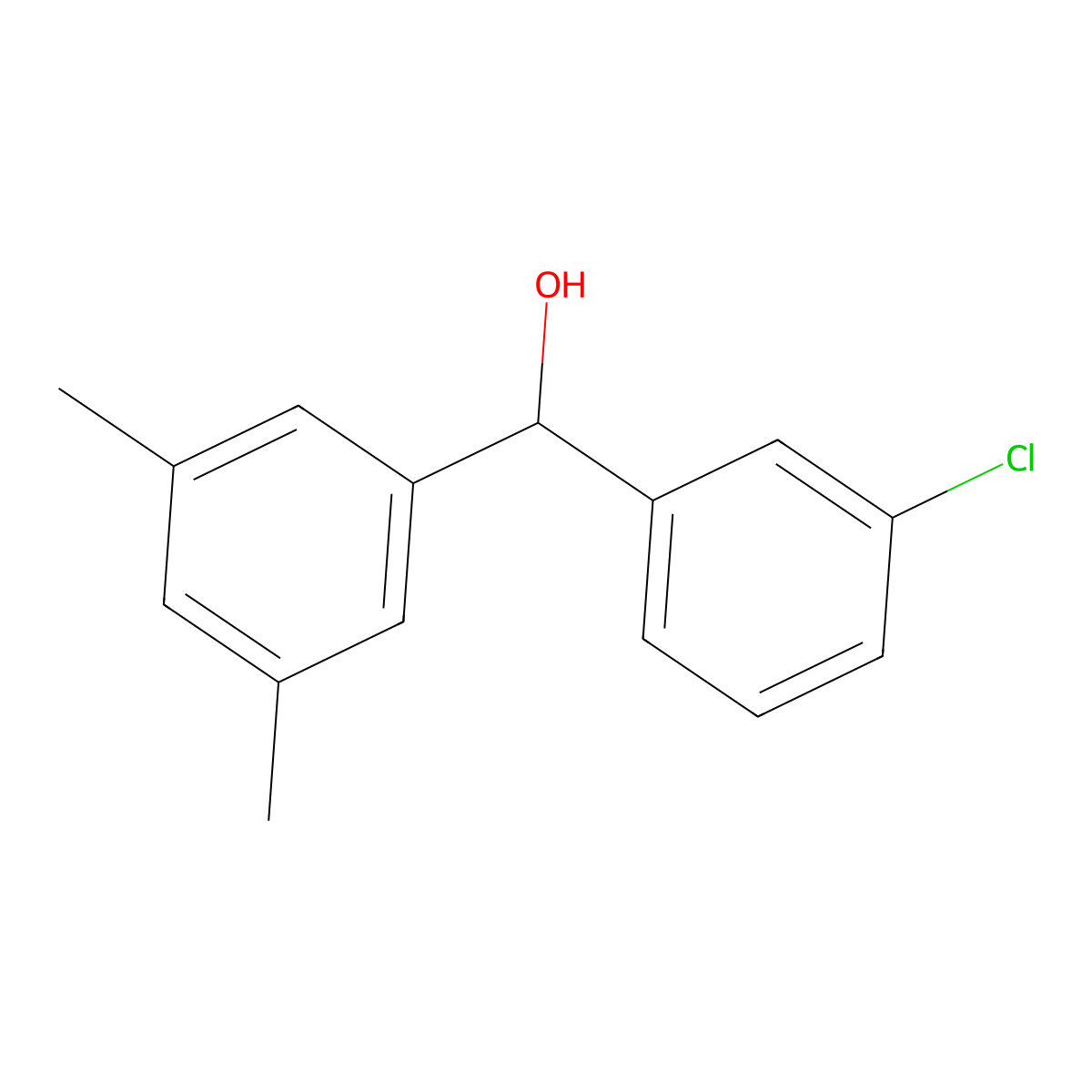 3-Chloro-3',5'-dimethylbenzhydrol molecular structure, CAS 844683-54-1