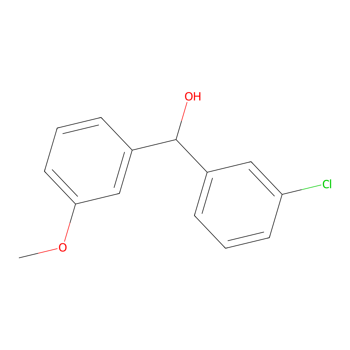 3-Chloro-3'-methoxybenzhydrol molecular structure, CAS 844683-57-4