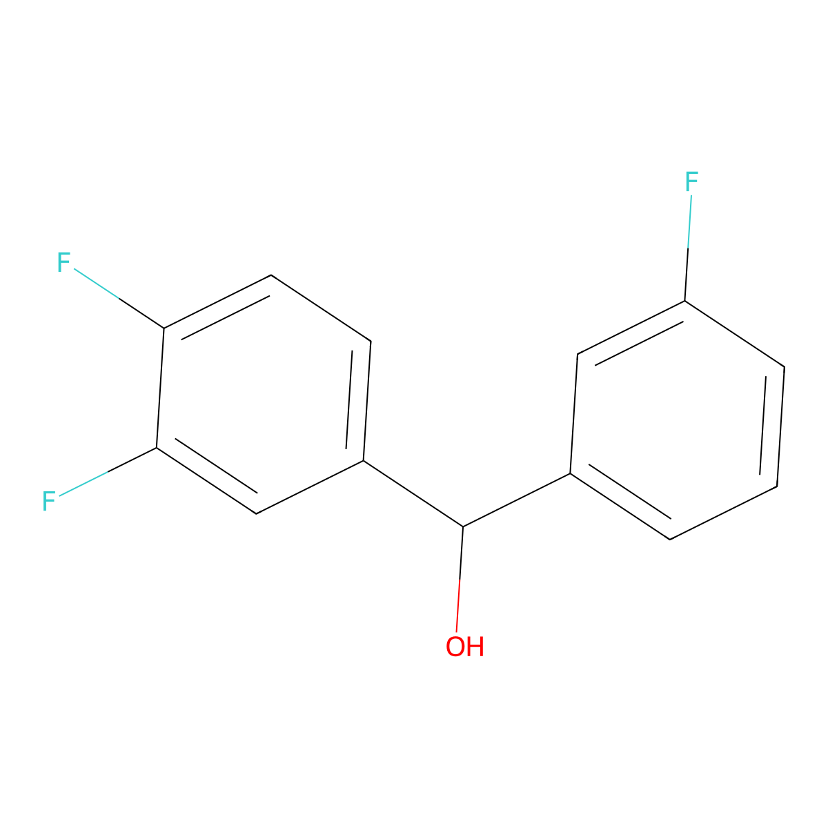 3,3',4-Trifluorobenzhydrol molecular structure, CAS 844683-65-4