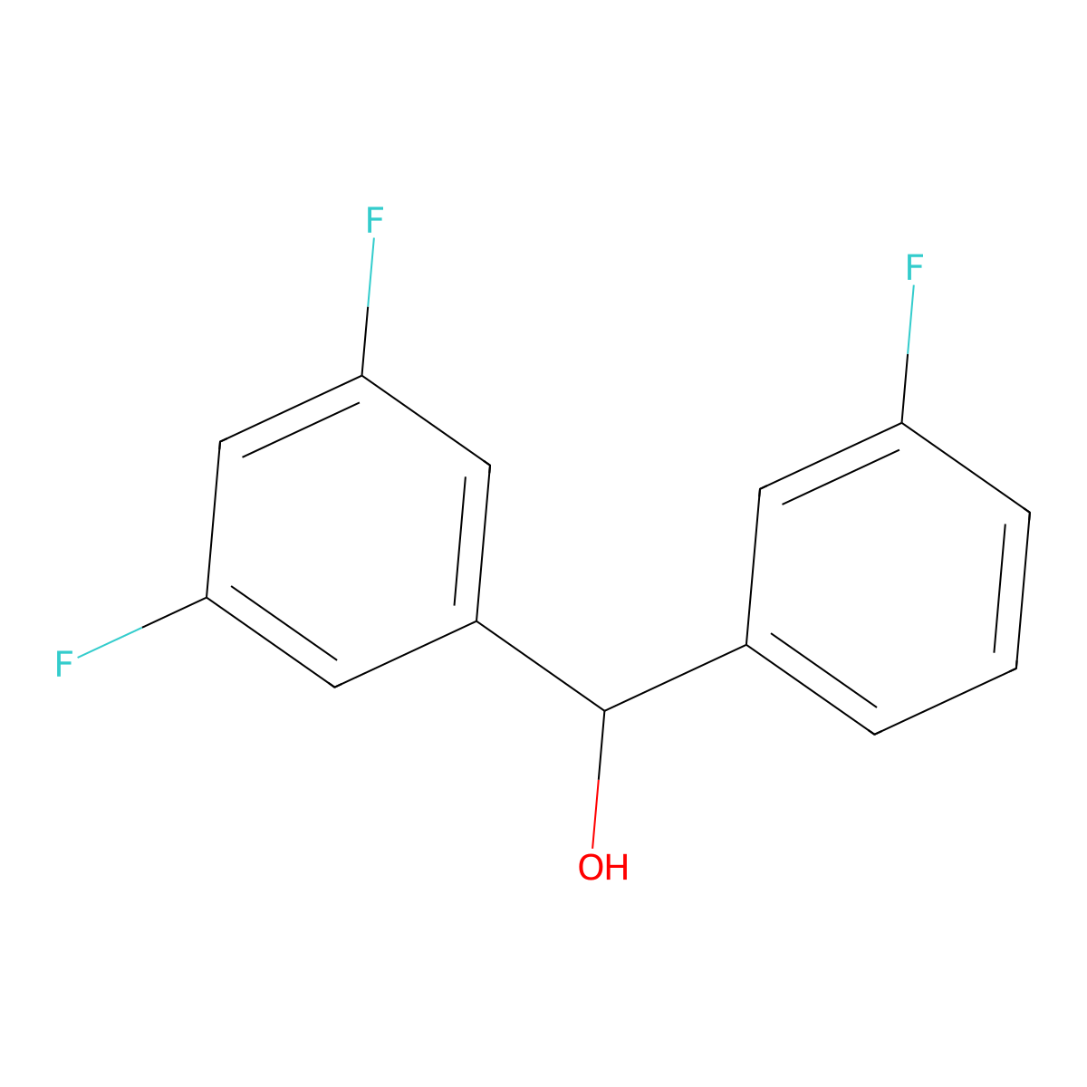 3,3',5-Trifluorobenzhydrol molecular structure, CAS 844683-66-5
