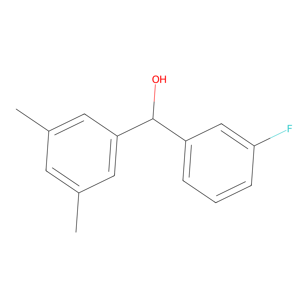 3,5-Dimethyl-3'-fluorobenzhydrol molecular structure, CAS 844683-69-8
