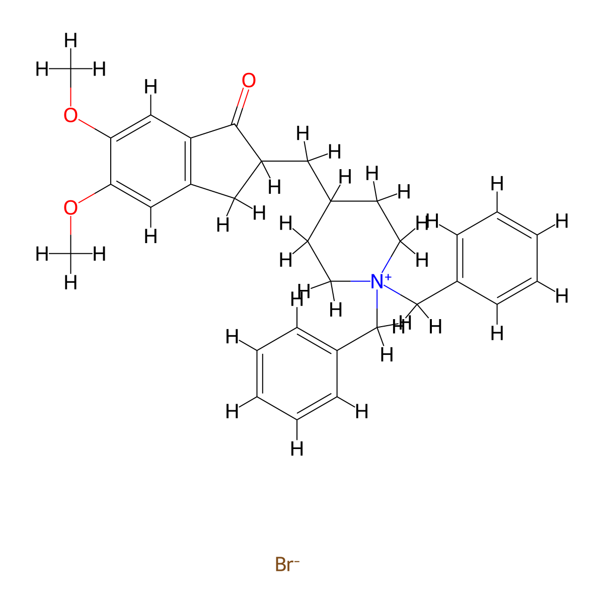 Donepezilbenzyl bromide molecular structure, CAS 844694-85-5