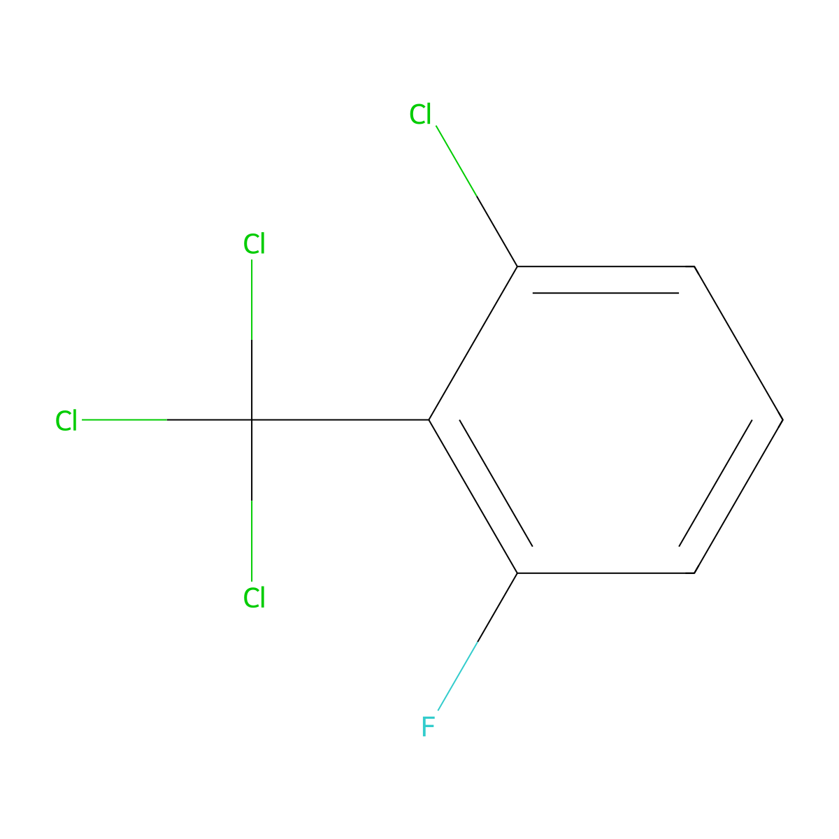 1-Chloro-3-fluoro-2-(trichloromethyl)benzene molecular structure, CAS 84473-83-6