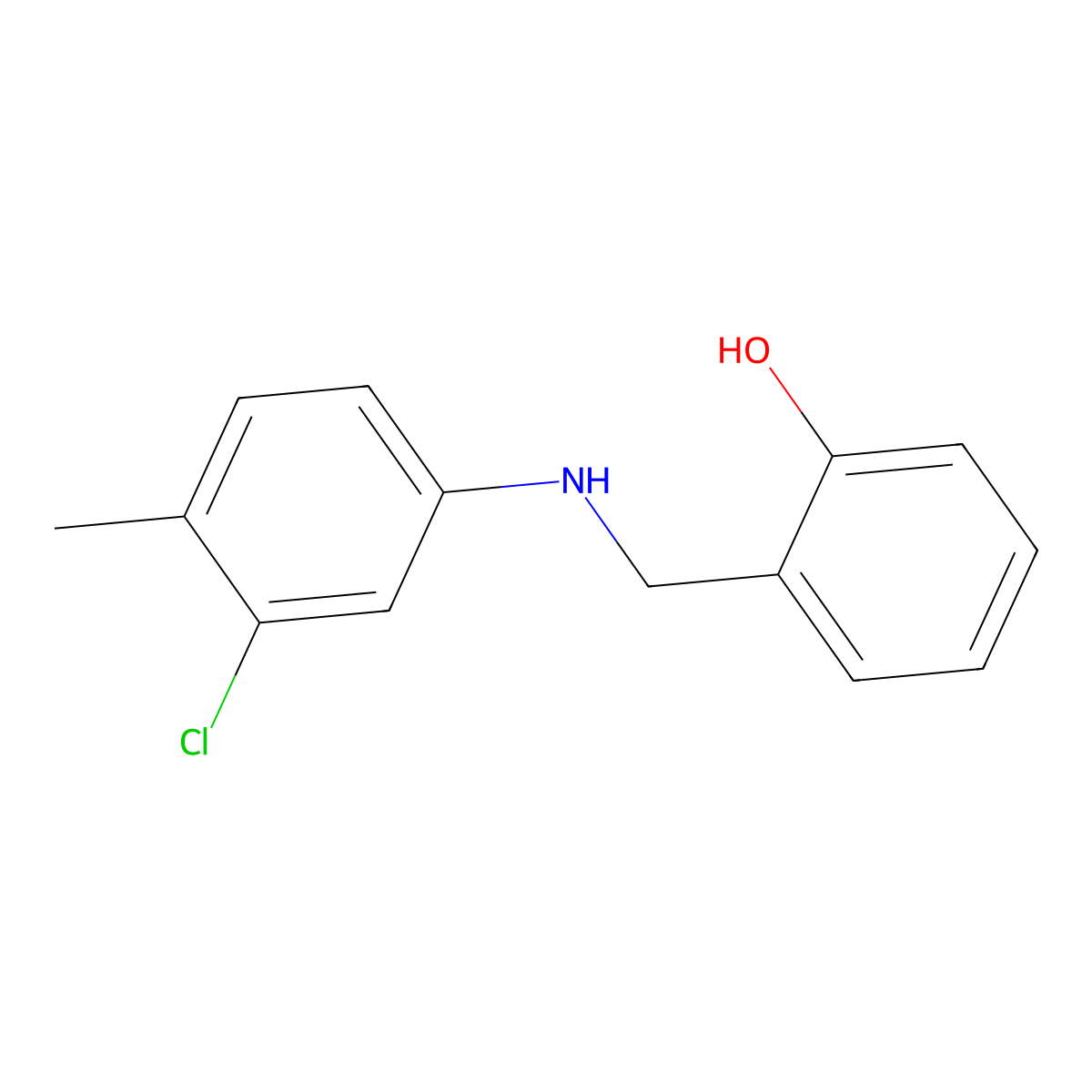Alpha-(3-chloro-para-toluidino)-ortho-cresol molecular structure, CAS 84474-01-1