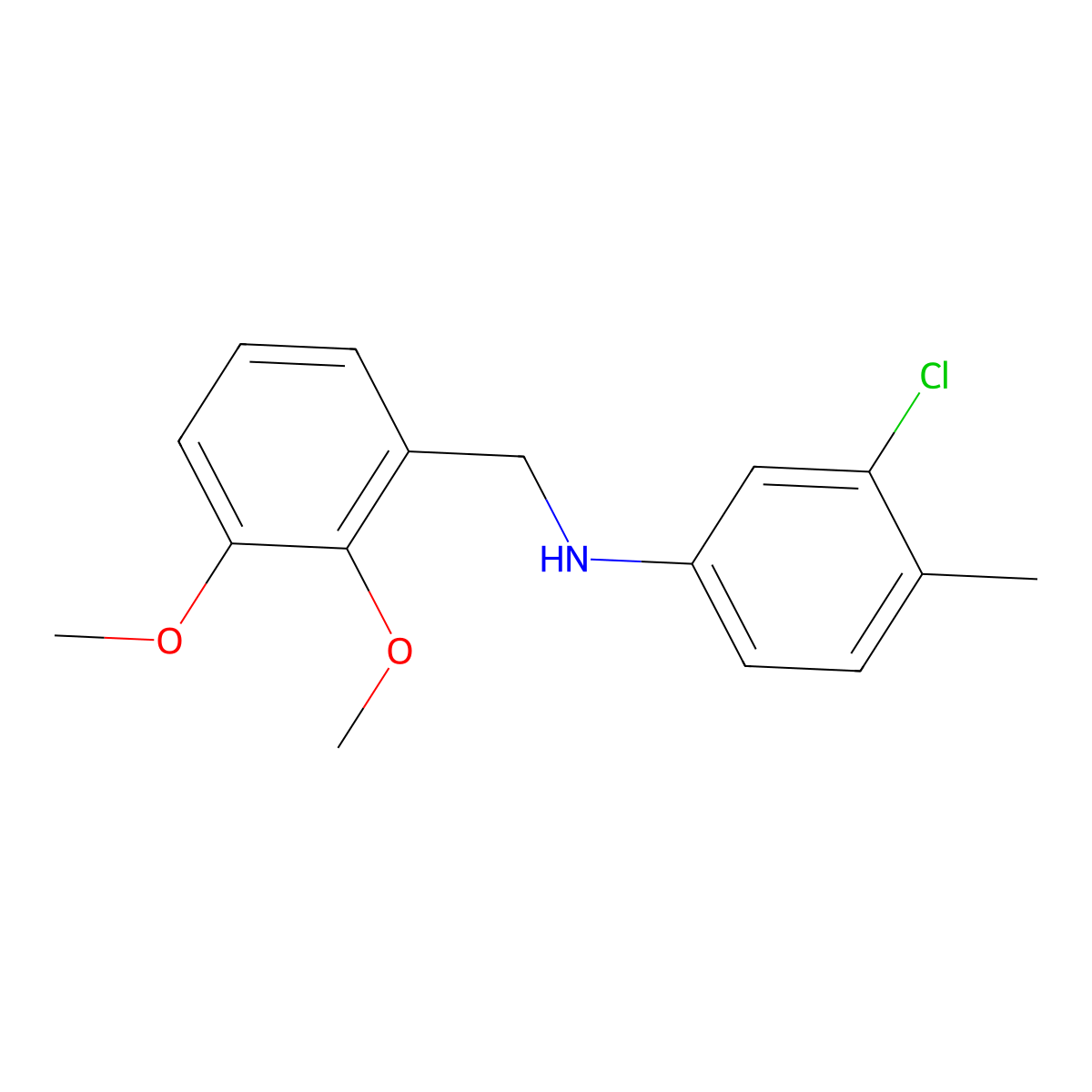 N-(3-Chloro-P-tolyl)-2,3-dimethoxybenzylamine molecular structure, CAS 84474-05-5