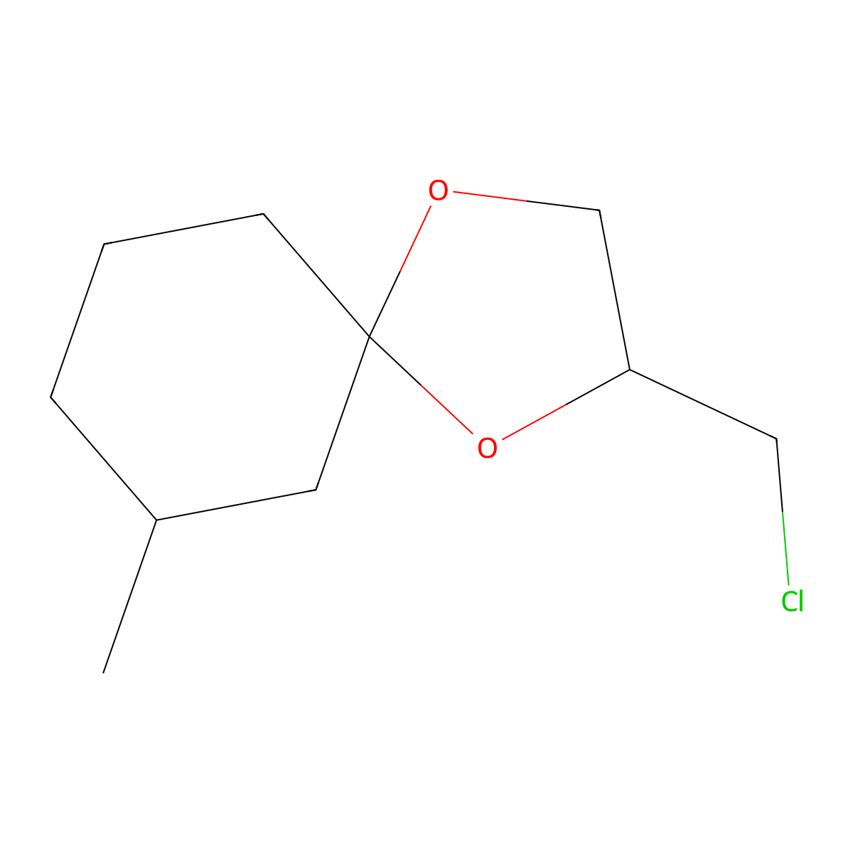2-(Chloromethyl)-7-methyl-1,4-dioxaspiro[4.5]decane molecular structure, CAS 84474-74-8