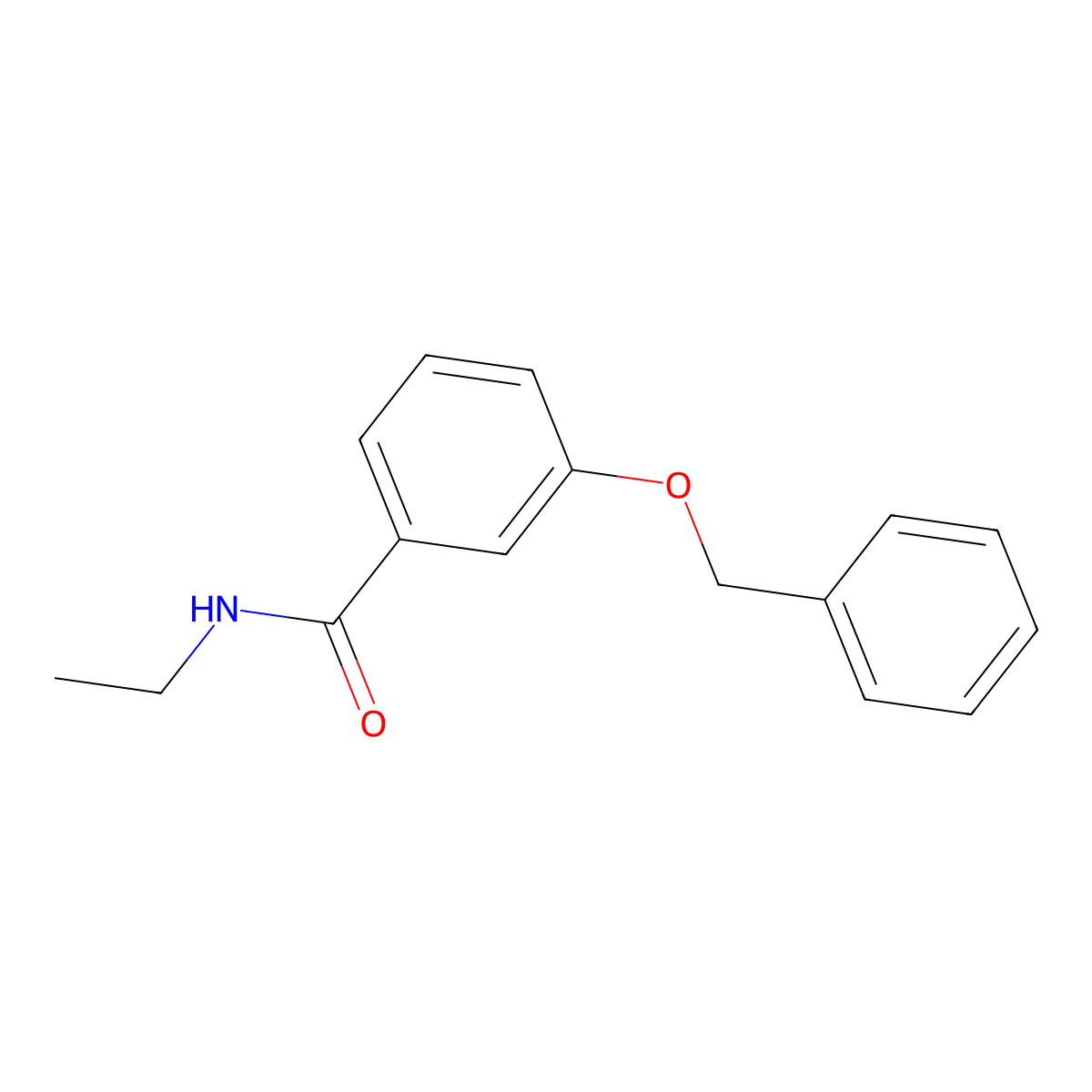 N-ethyl-3-phenylmethoxybenzamide molecular structure, CAS 84475-46-7